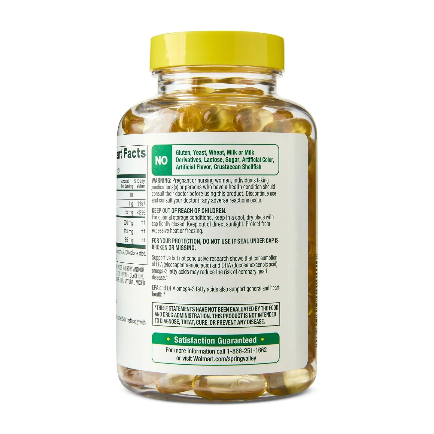 SUREFECT Omega-3 Fish Oil 500mg Softgels 120 Count