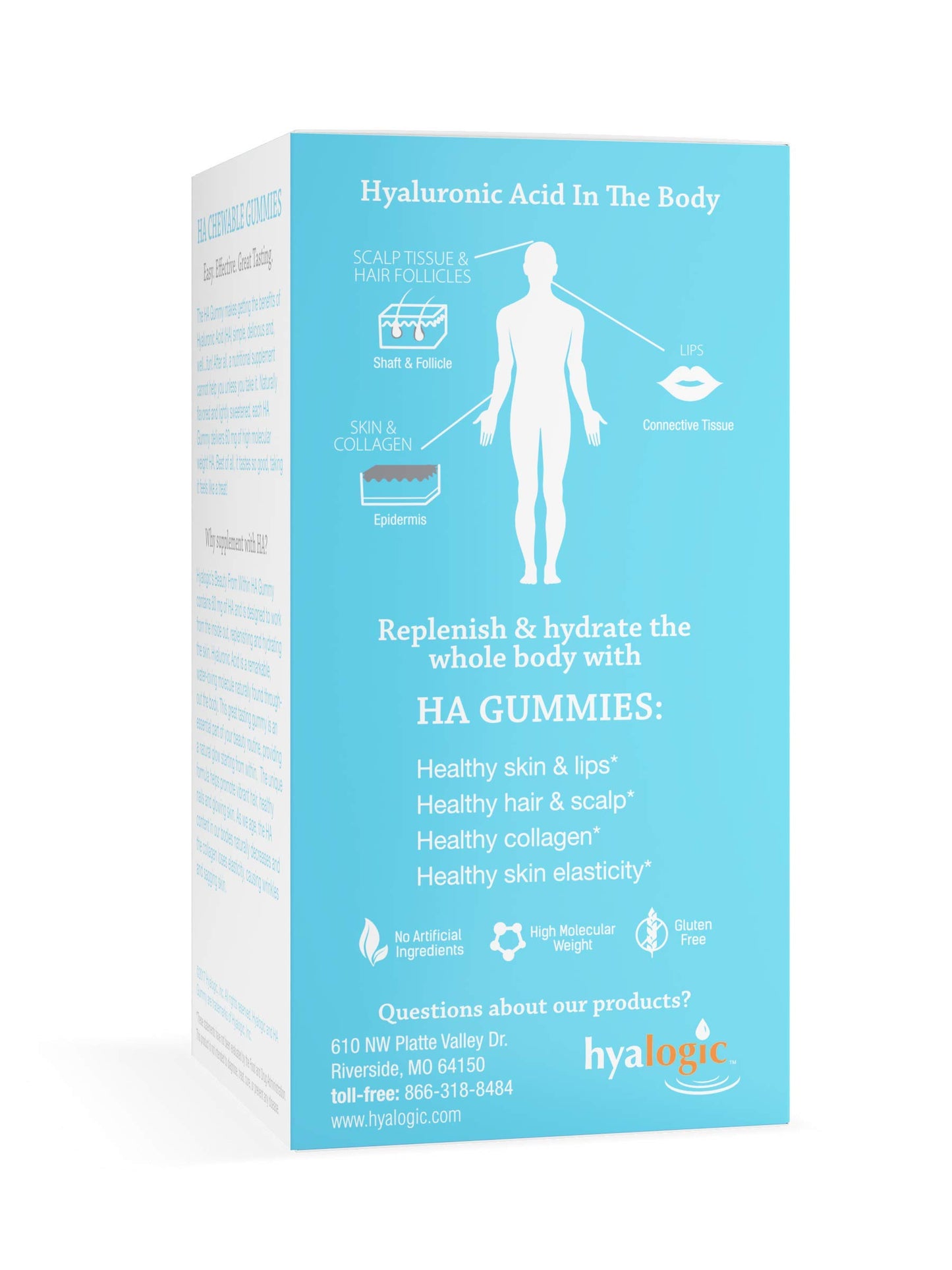 Hyalogic Beauty from Within Hyaluronic Acid Gummy 60 Count