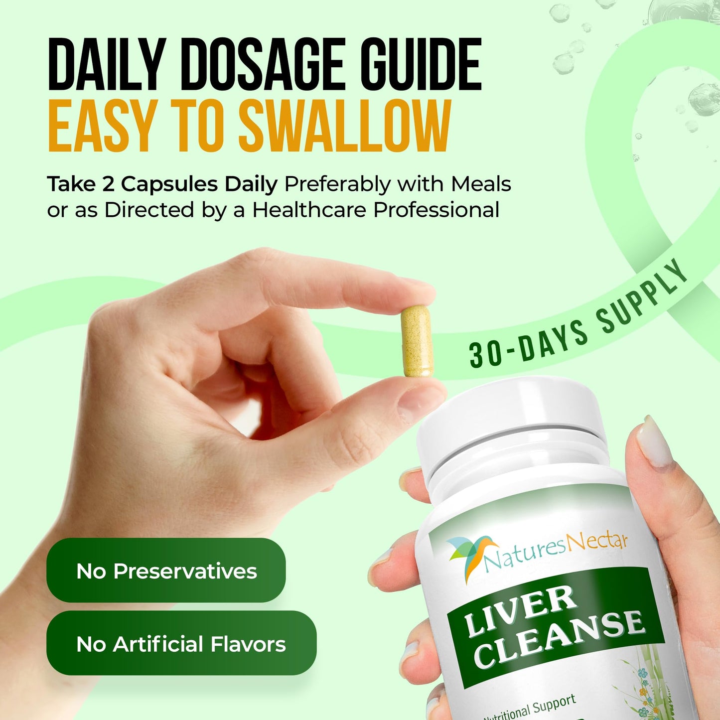 Nature's Nectar Liver Cleanse Detox & Repair Active Liver Support with Milk Thistle Capsule, 60 Capsules