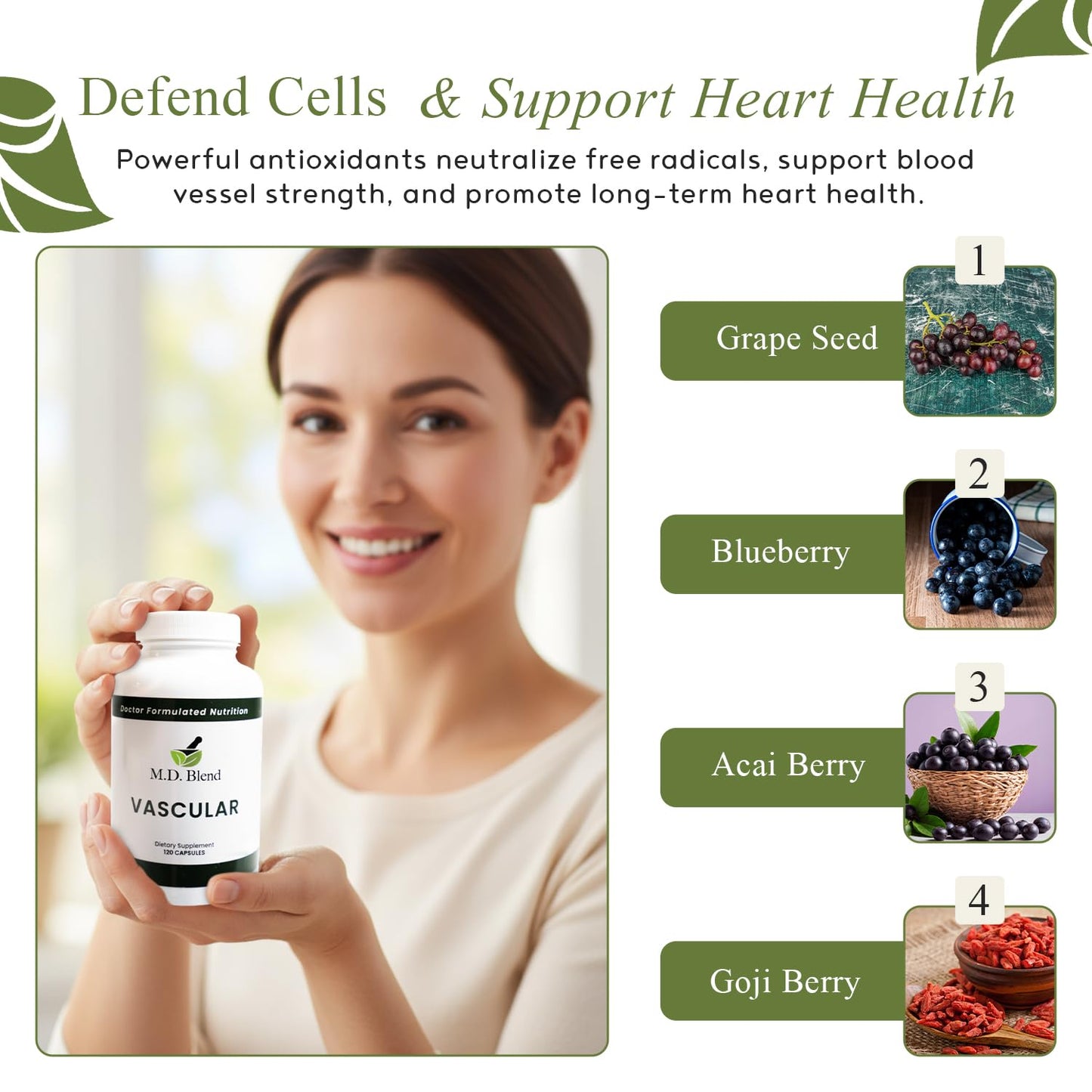 M.D. Blend L-Arginine Vascular Support Capsule 240 Capsules
