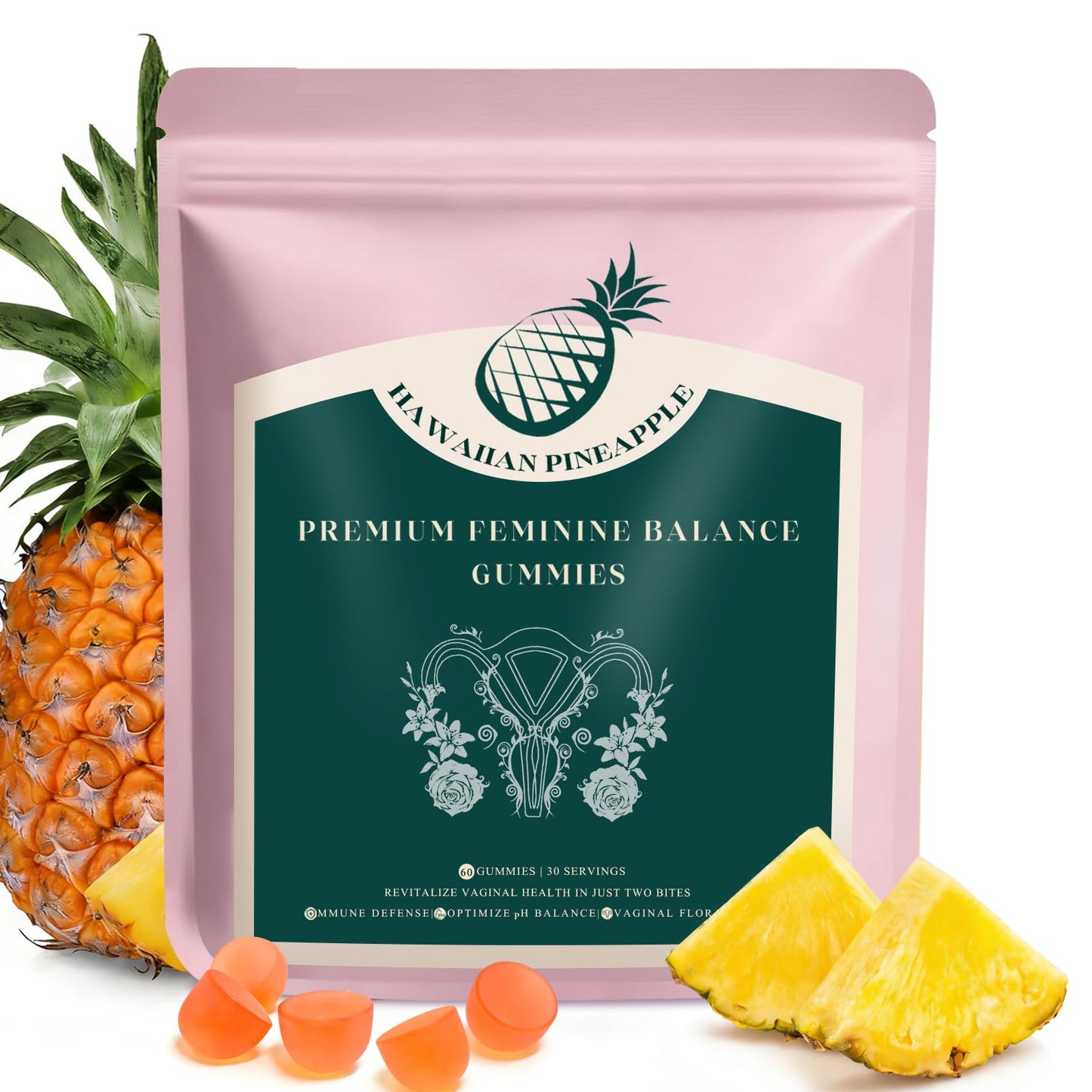 KLKIT Premium Feminine Balance Gummies, 60 Gummies