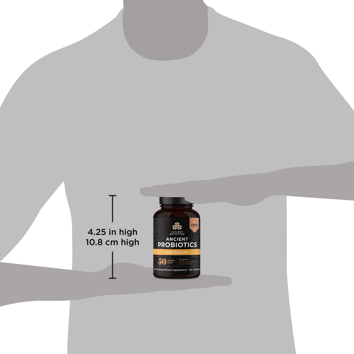Ancient Nutrition Probiotics Gut Restore Capsule with Ginger and Fenugreek, 90 Count