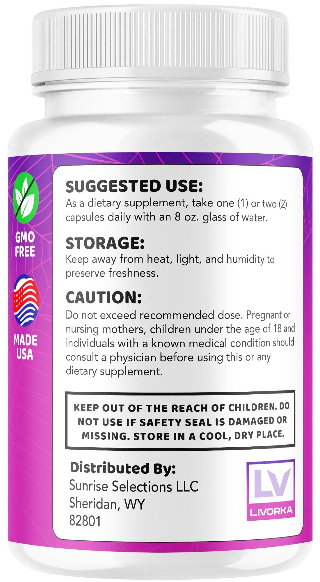 LIVORKA Spider Sense Max Capsules for Men 60 Count