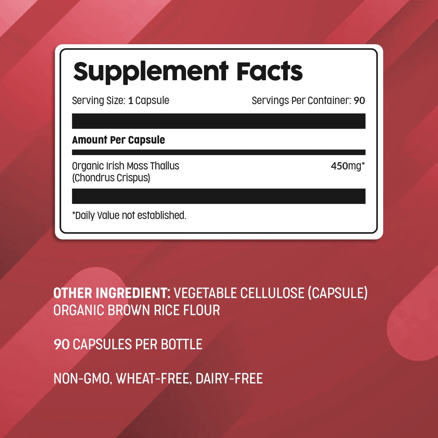 Superfood Science Ocean Optima Organic Sea Moss Capsules 90 Count