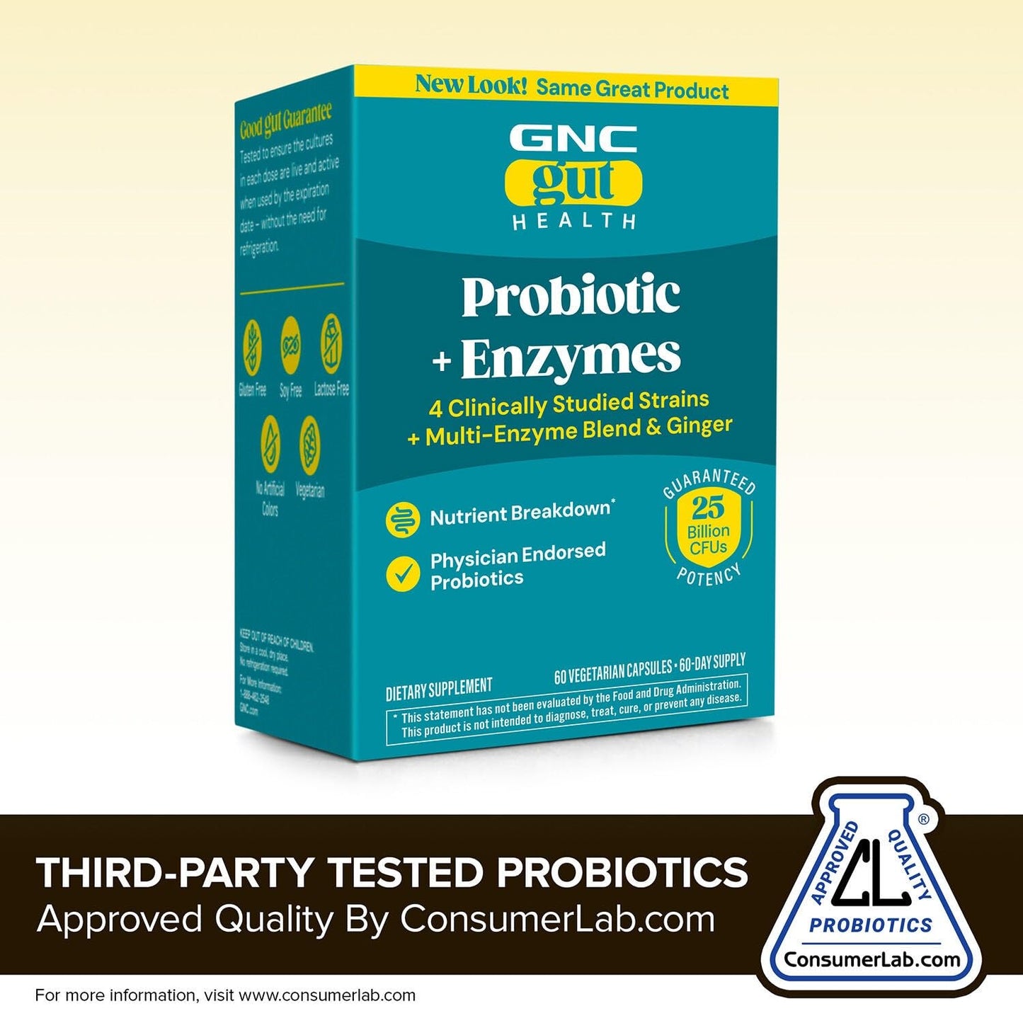 GNC Probiotic 25B with Enzymes Capsules 60