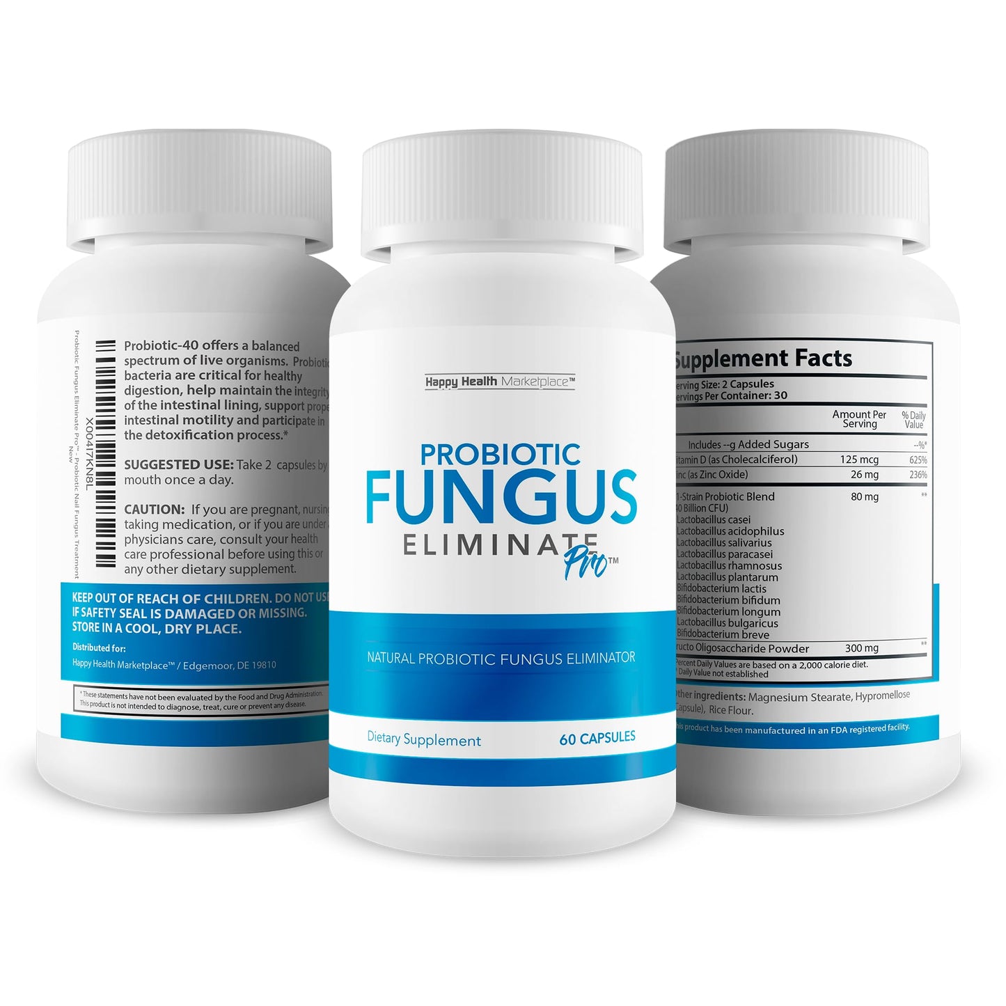 Happy Health Marketplace Probiotic Fungus Eliminate Pro Capsule 60 Count