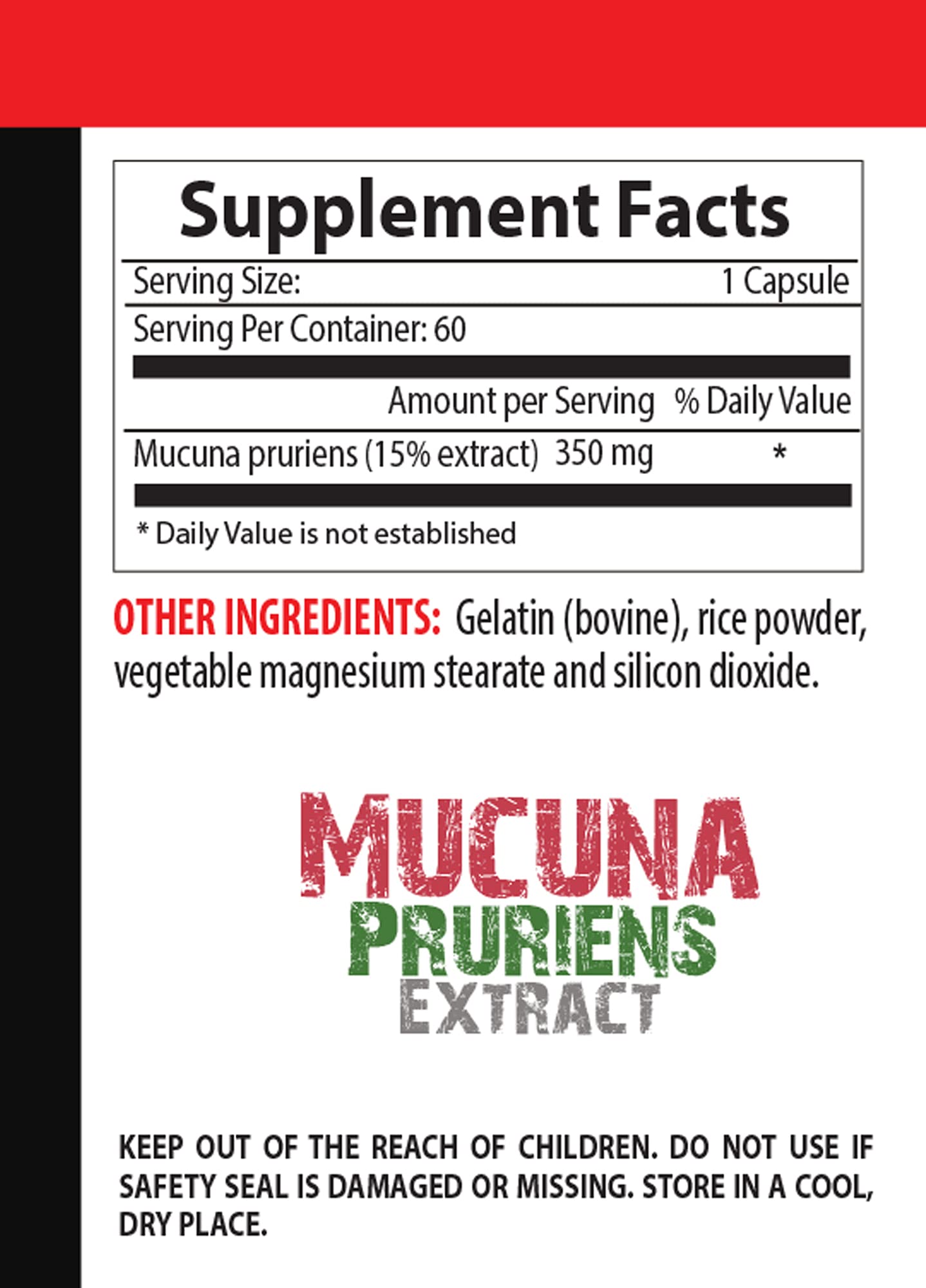 VIP VITAMINS Mucuna Pruriens Extract Capsule, 60 Count