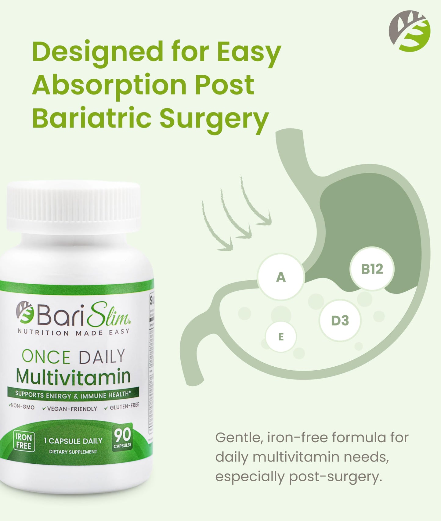 BariSlim Once Daily Bariatric Multivitamin Capsule 90 Count