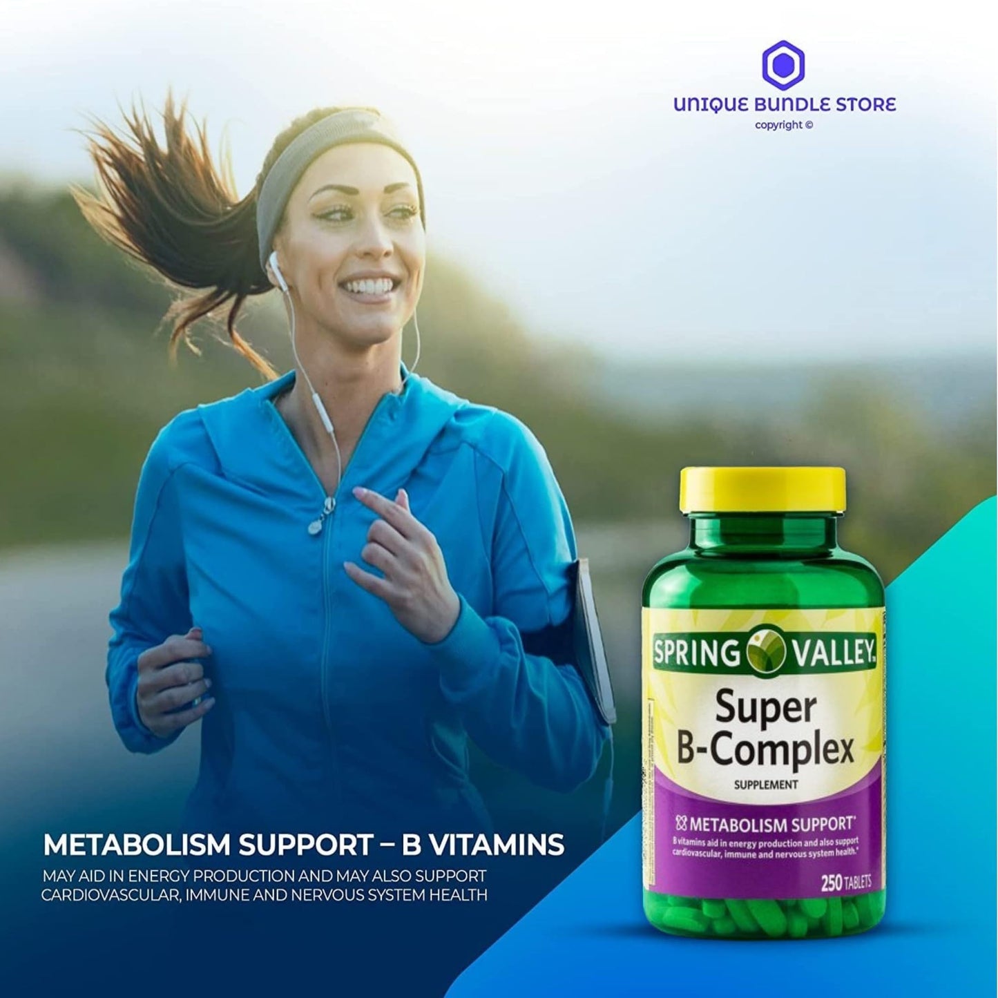 Unique Bundle Store Super Vitamin B Complex 250 Tablets