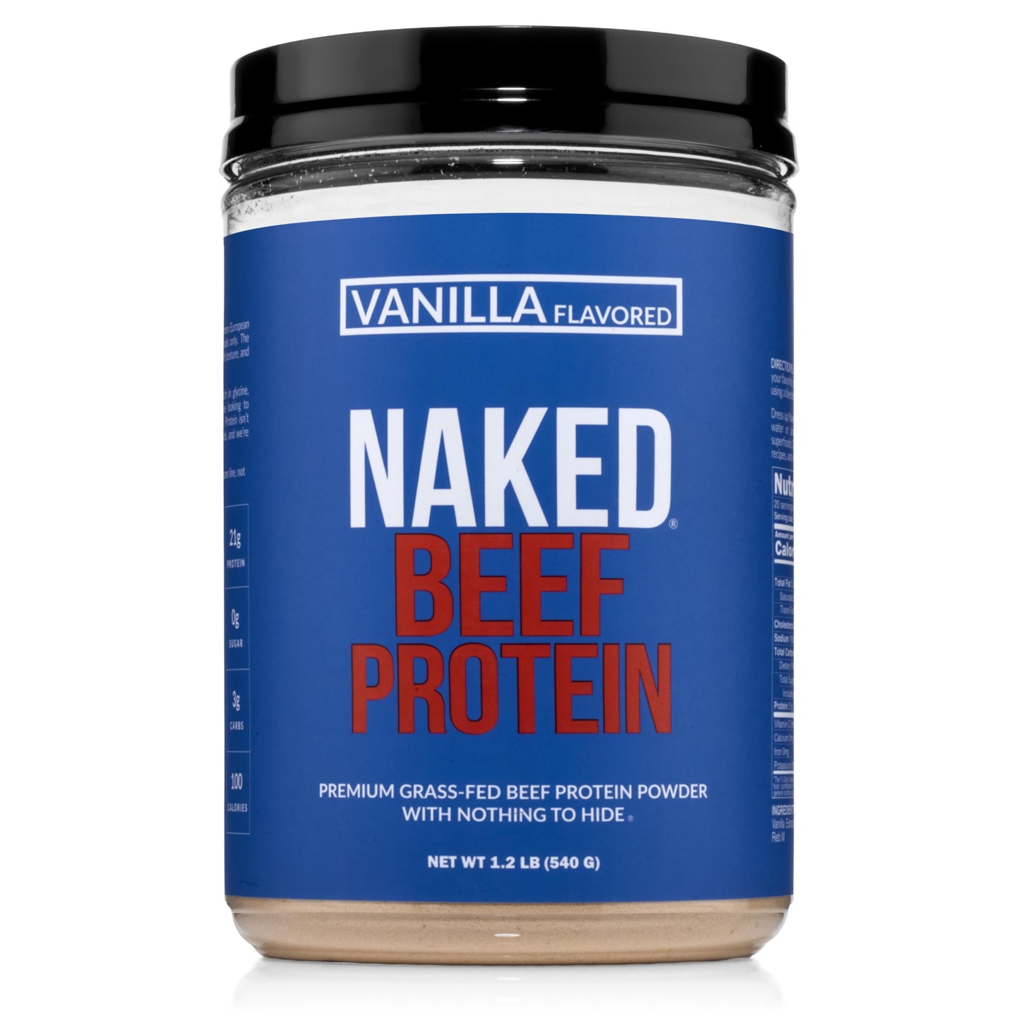NAKED Vanilla Beef Protein Isolate Powder, 20 Servings