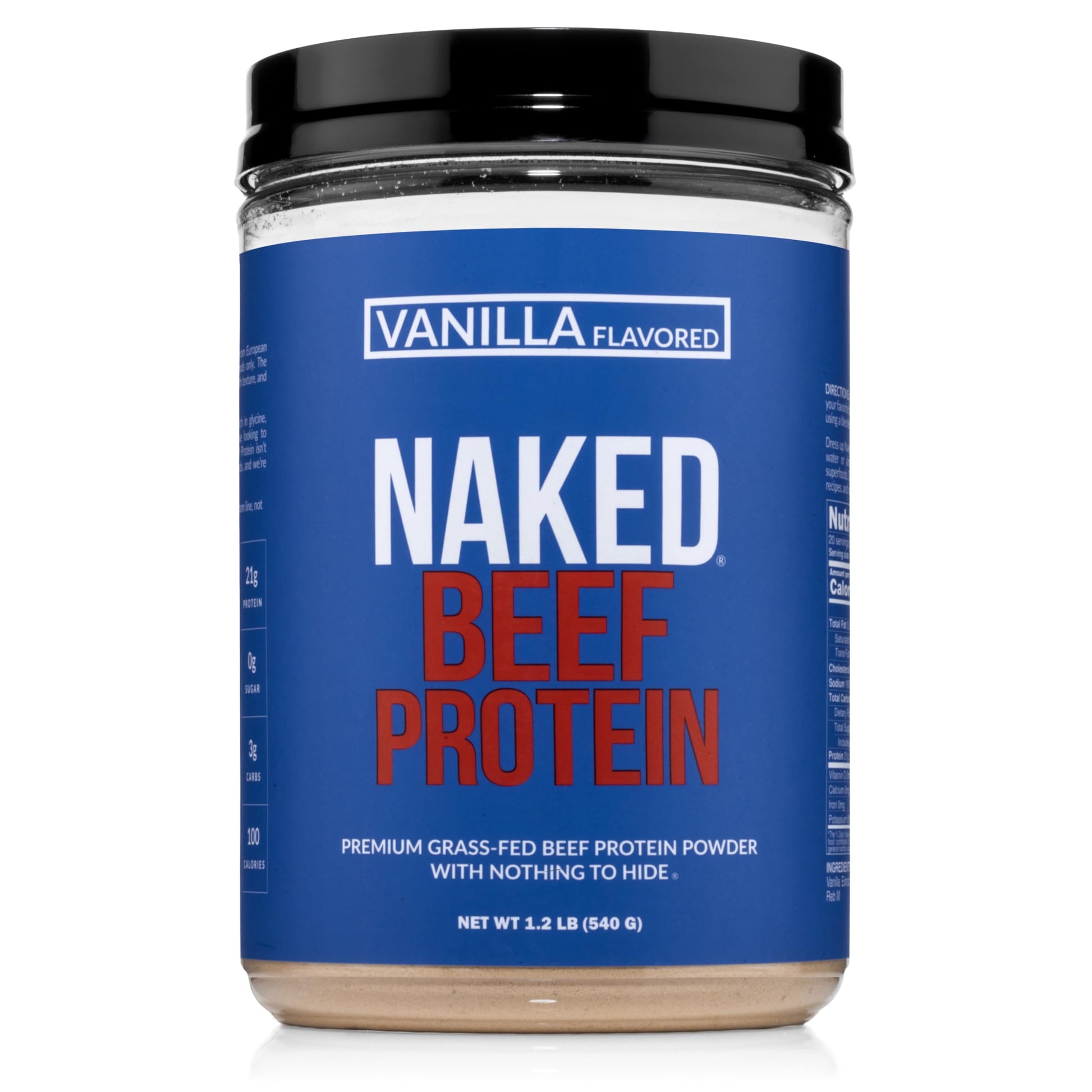 NAKED Vanilla Beef Protein Isolate Powder, 20 Servings