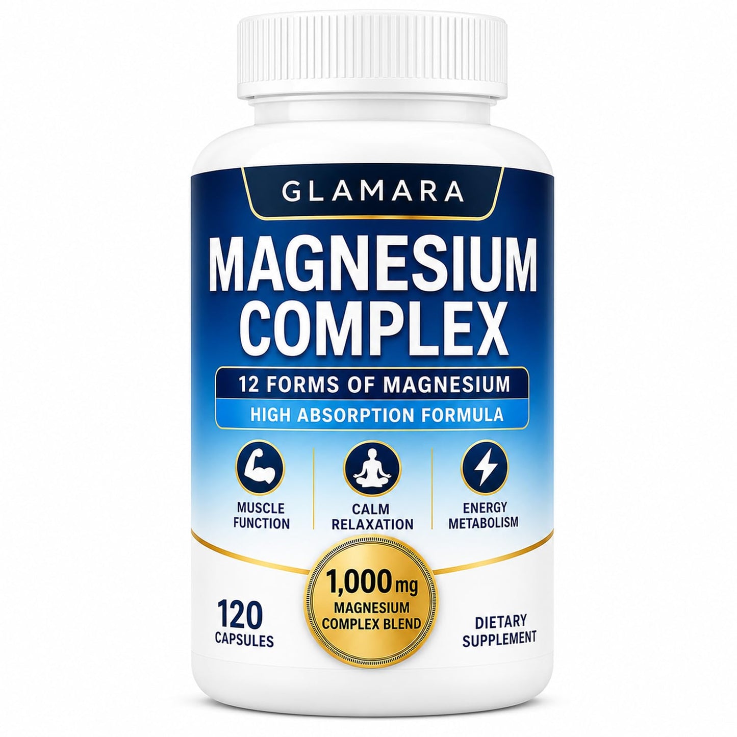 KYZTMHC Glamara Magnesium Complex 12 in 1 Complex Capsule, 60 Capsules