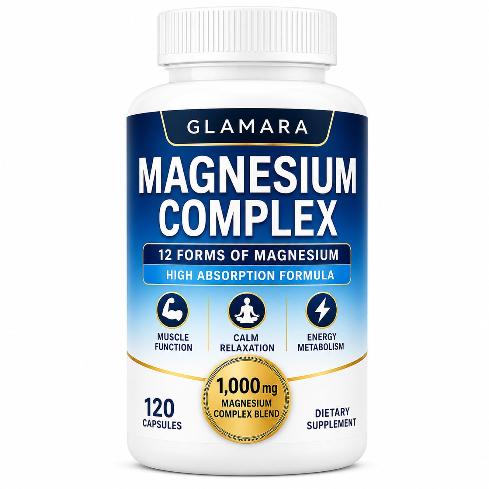 KYZTMHC Glamara Magnesium Complex 12 in 1 Complex Capsule, 60 Capsules