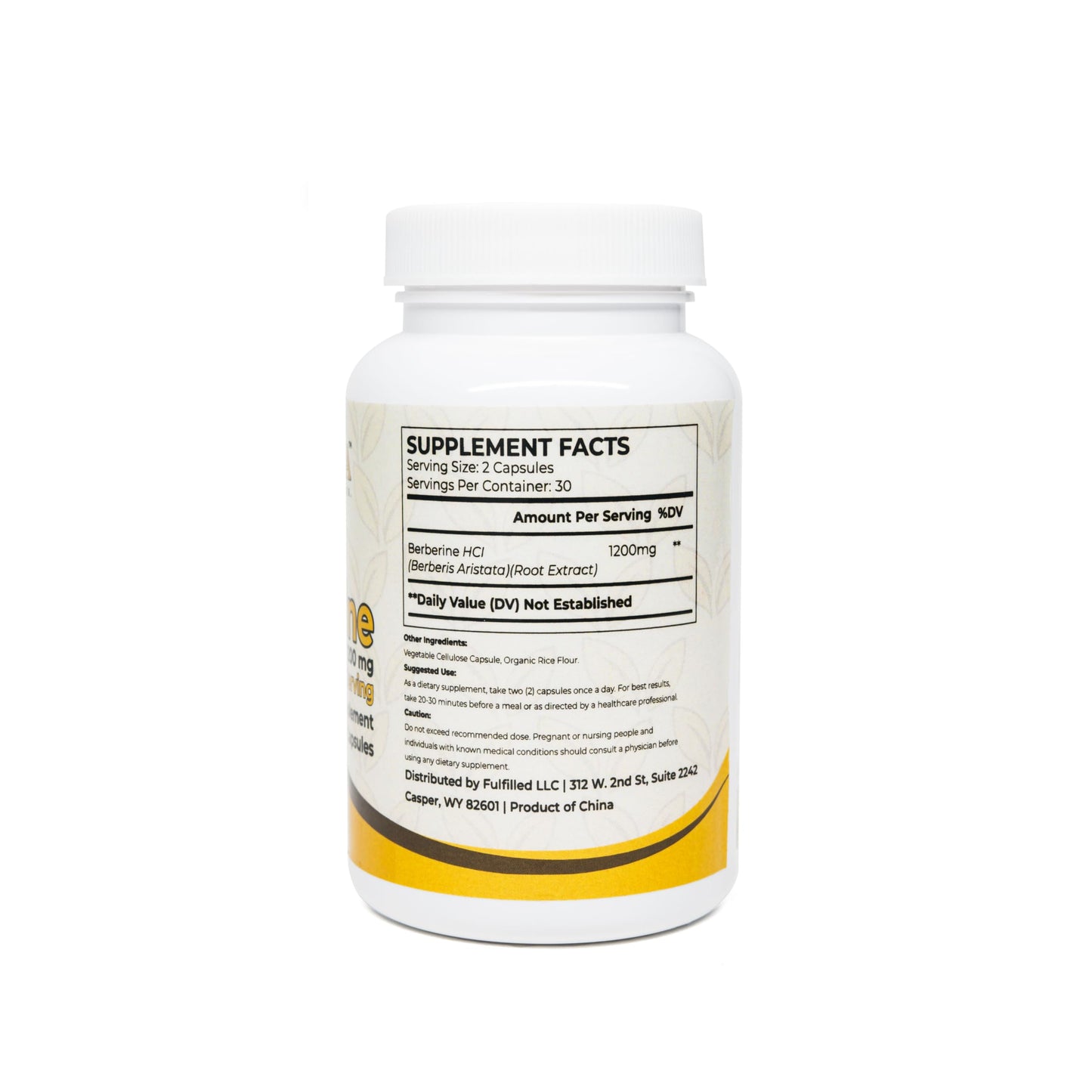 Vireva Berberine 1200 mg Capsules, 60 Count