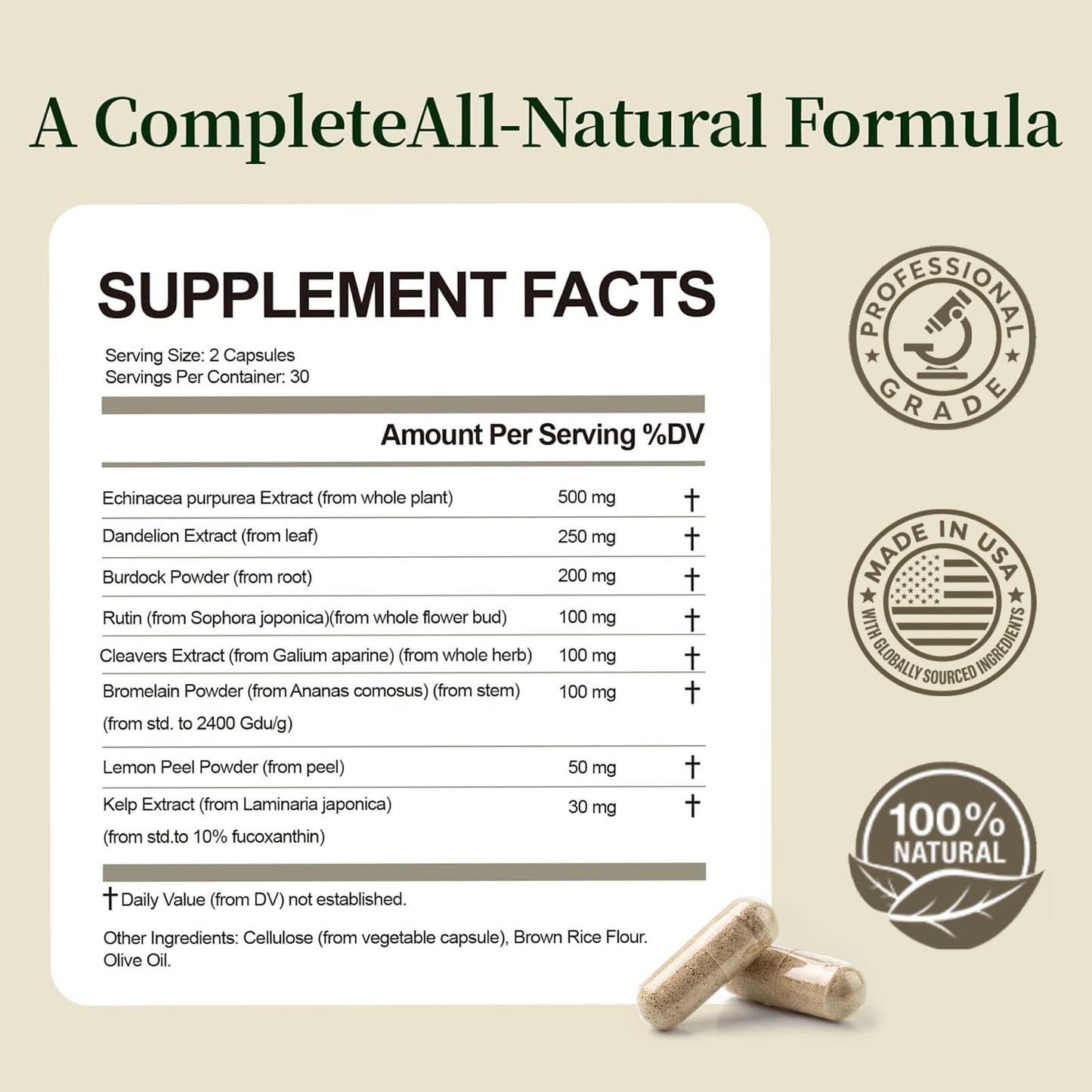 Fat mobilization Lymphatic Drainage Capsules 60 Capsules