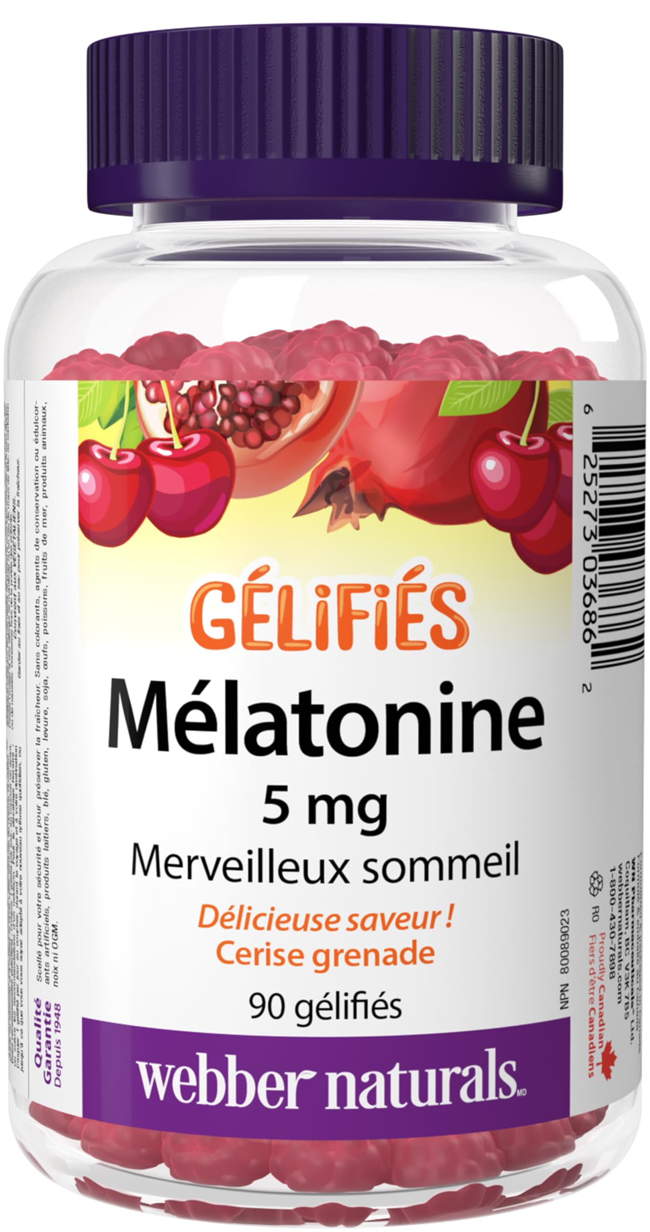 Webber Naturals Melatonin Softgels 90 Count