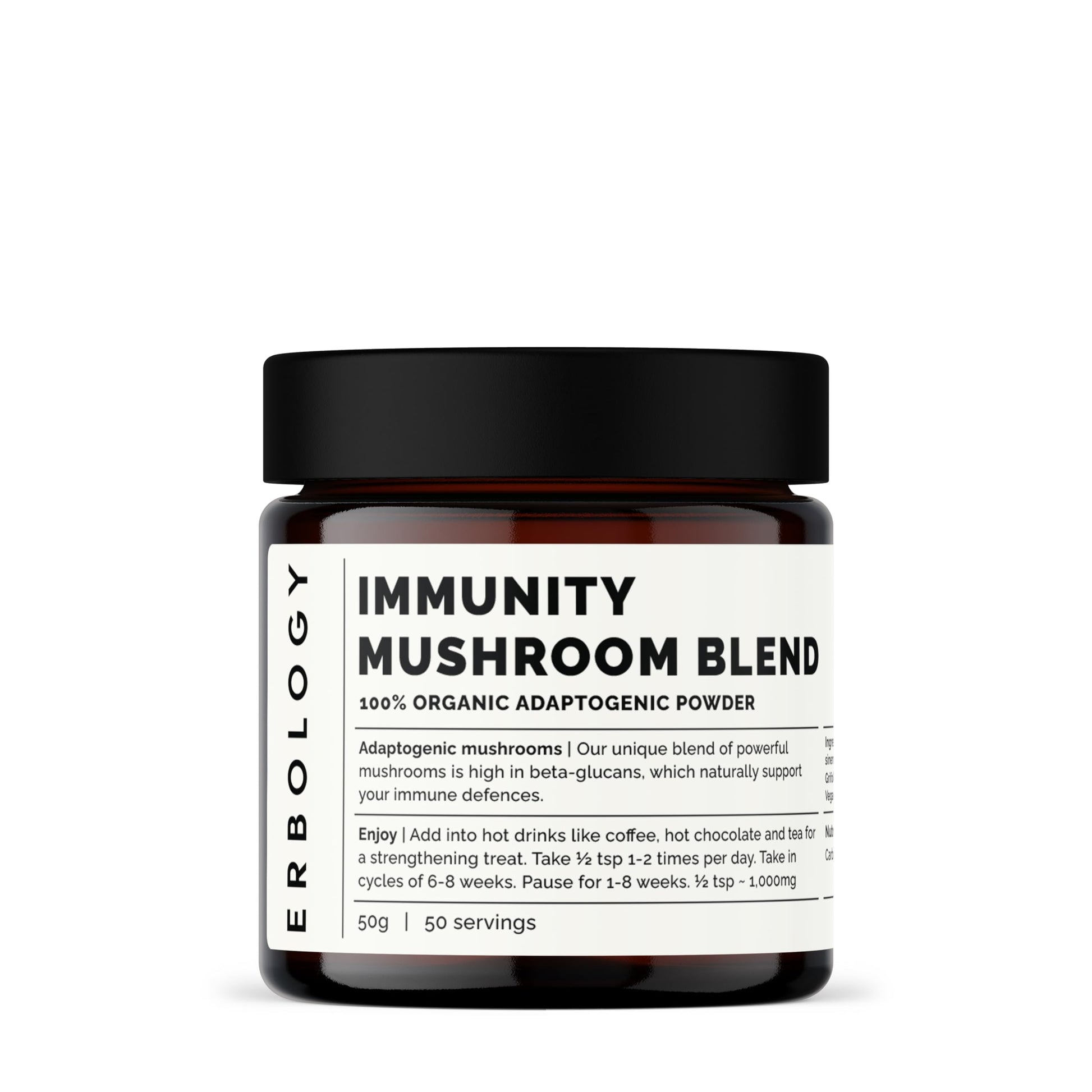 Erbology Organic Immunity Mushroom Complex Powder 1.8 Ounce