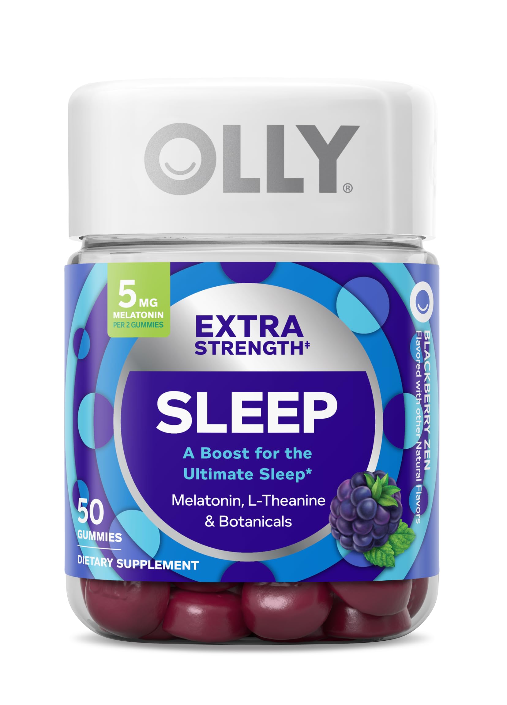 OLLY Extra Strength Sleep Gummies for Adults Gummy, 50 Count