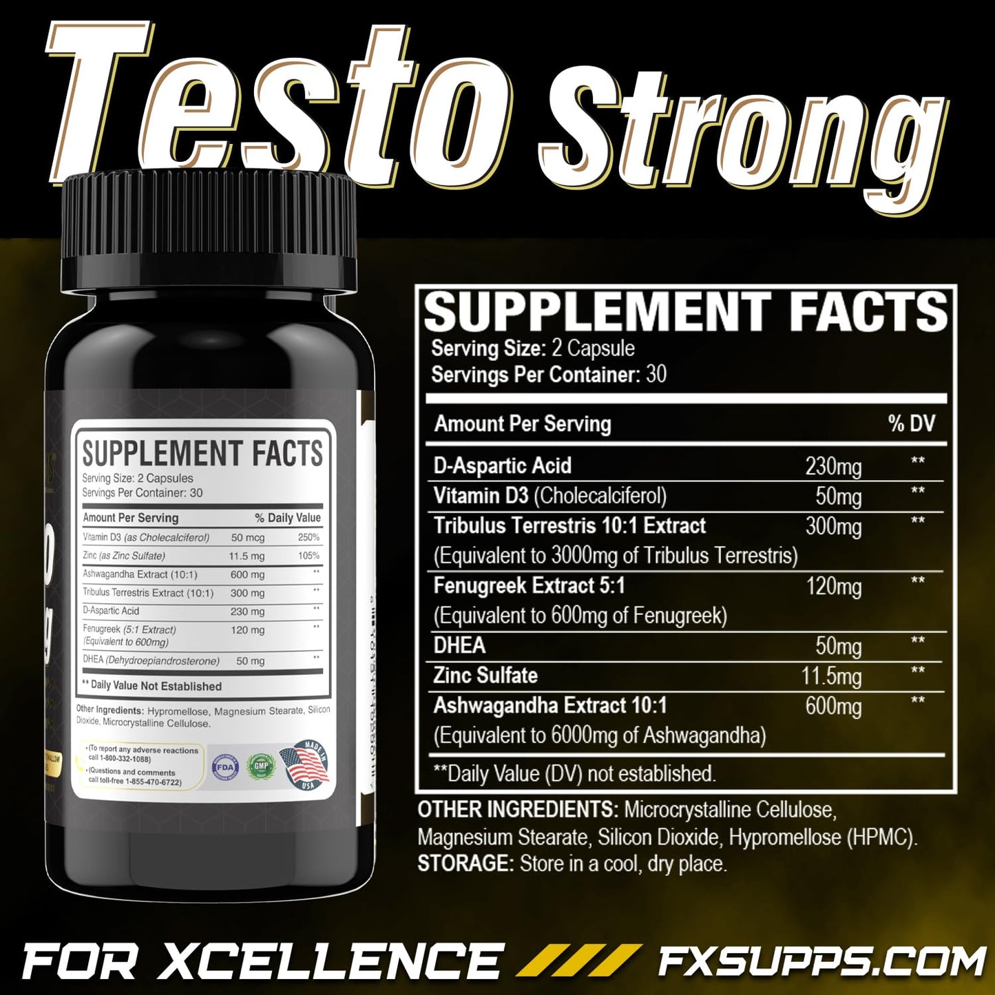 America Medic & Science Testo Strong Capsule, 60 Count