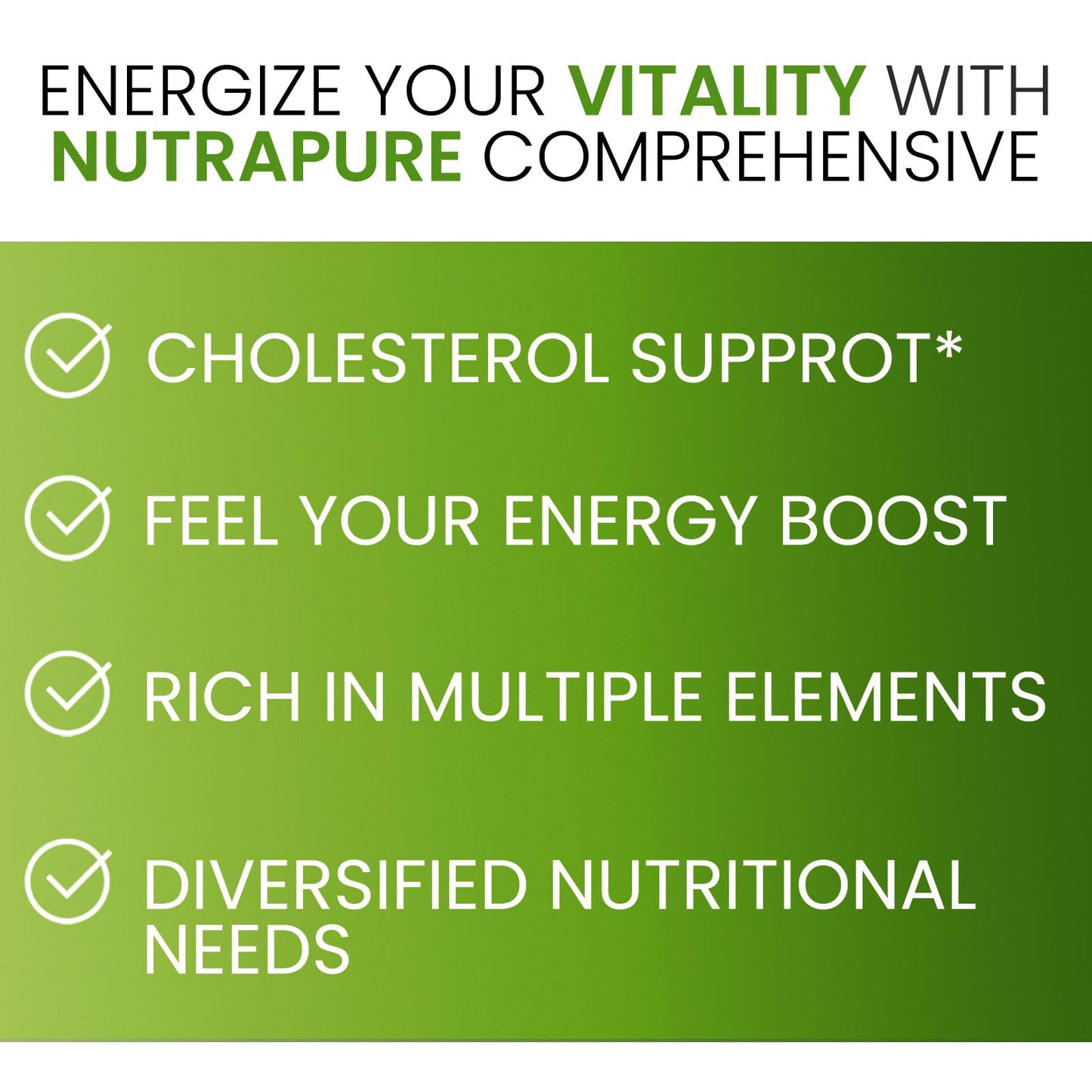 Nutrapure Comprehensive Citrus Bergamot Supplement for Cholesterol, 1000mg, 60 Capsules