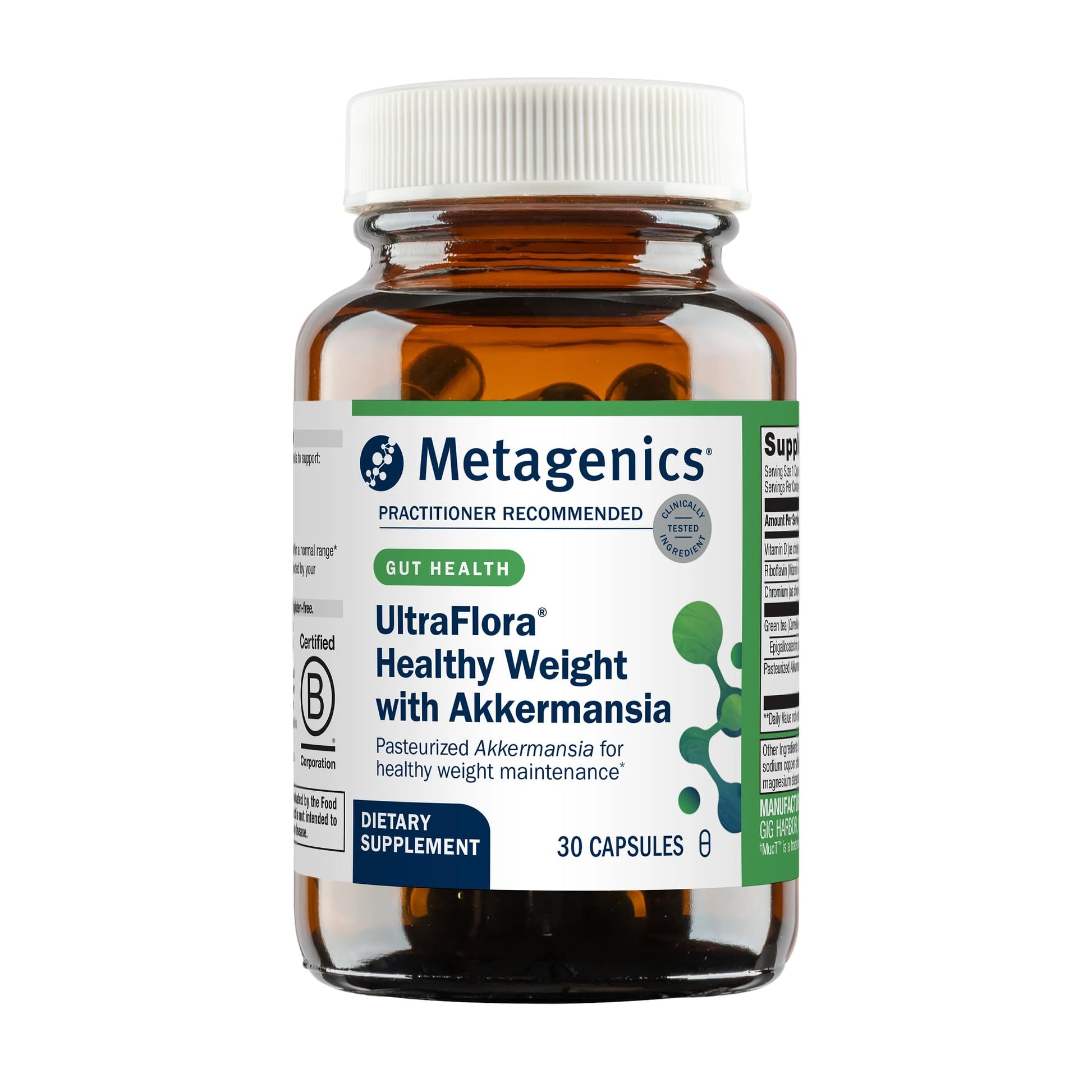 Metagenics UltraFlora Healthy Weight with Akkermansia 30 Capsules