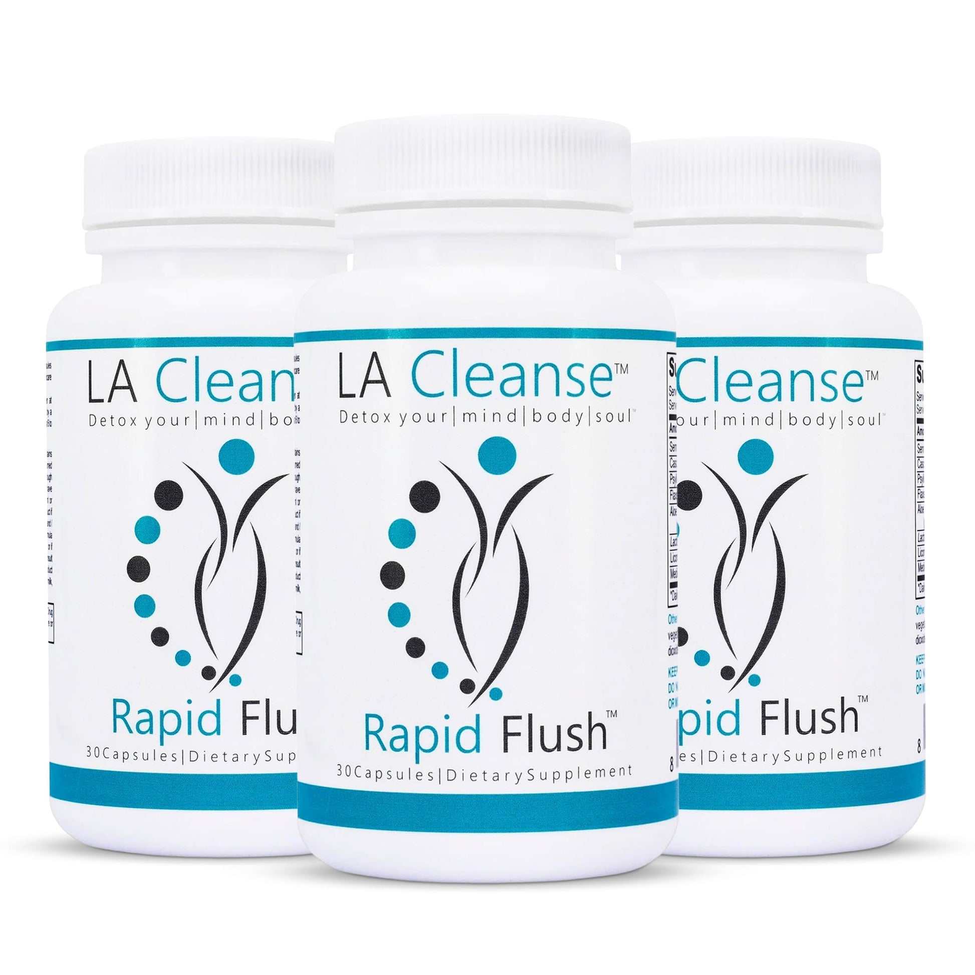 LA Cleanse Rapid Flush 15 Day Cleanse & Detox Capsules, 90 Capsules