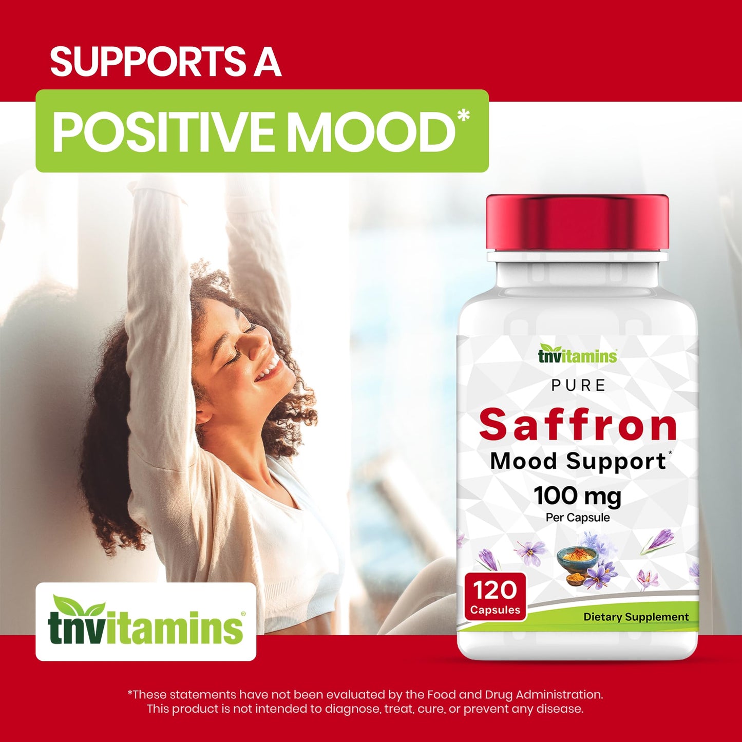 tnvitamins Saffron Capsules 100 mg, 120 Capsules