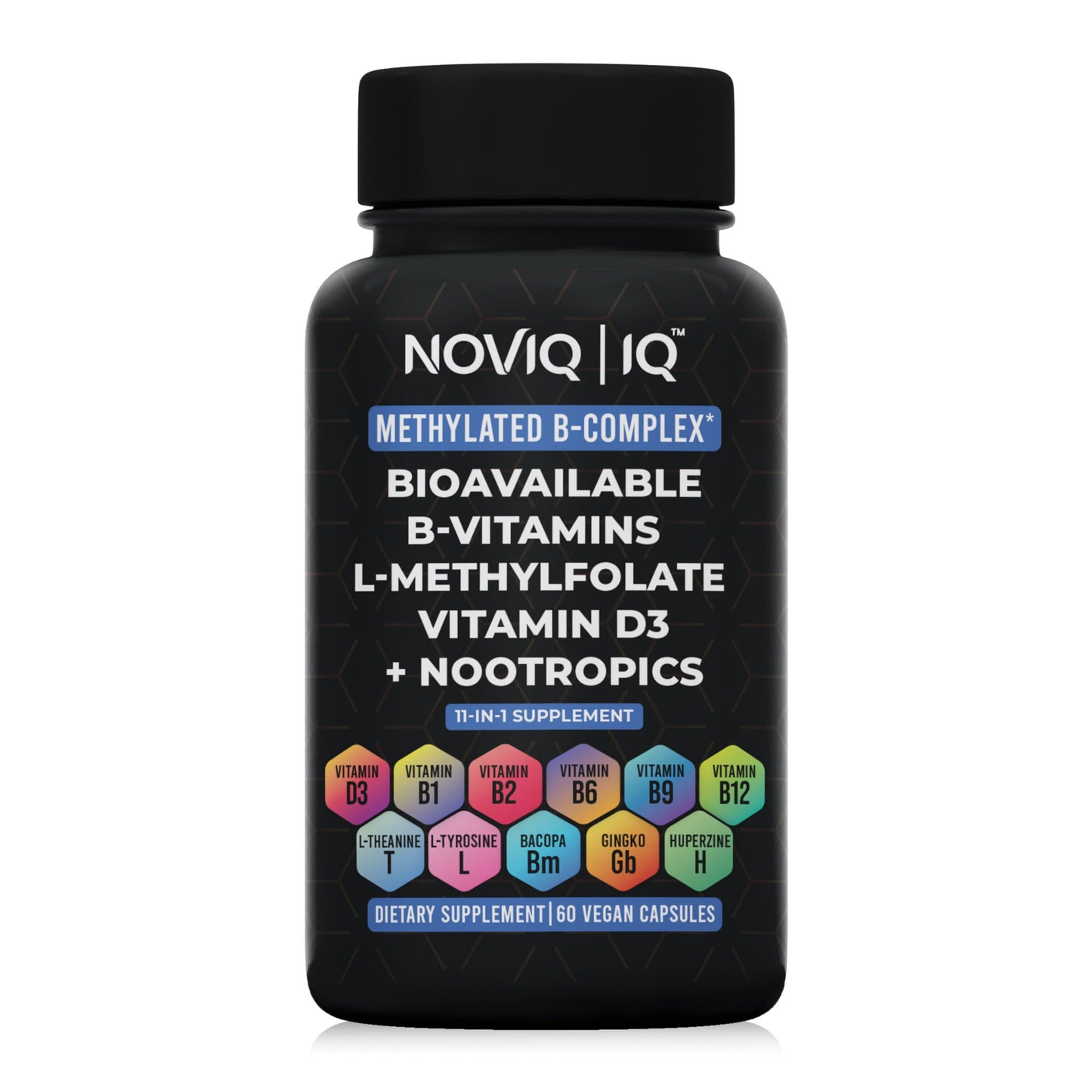 NOVIQ 11-in-1 Methylated B-Complex Supplement Capsule 60 Count