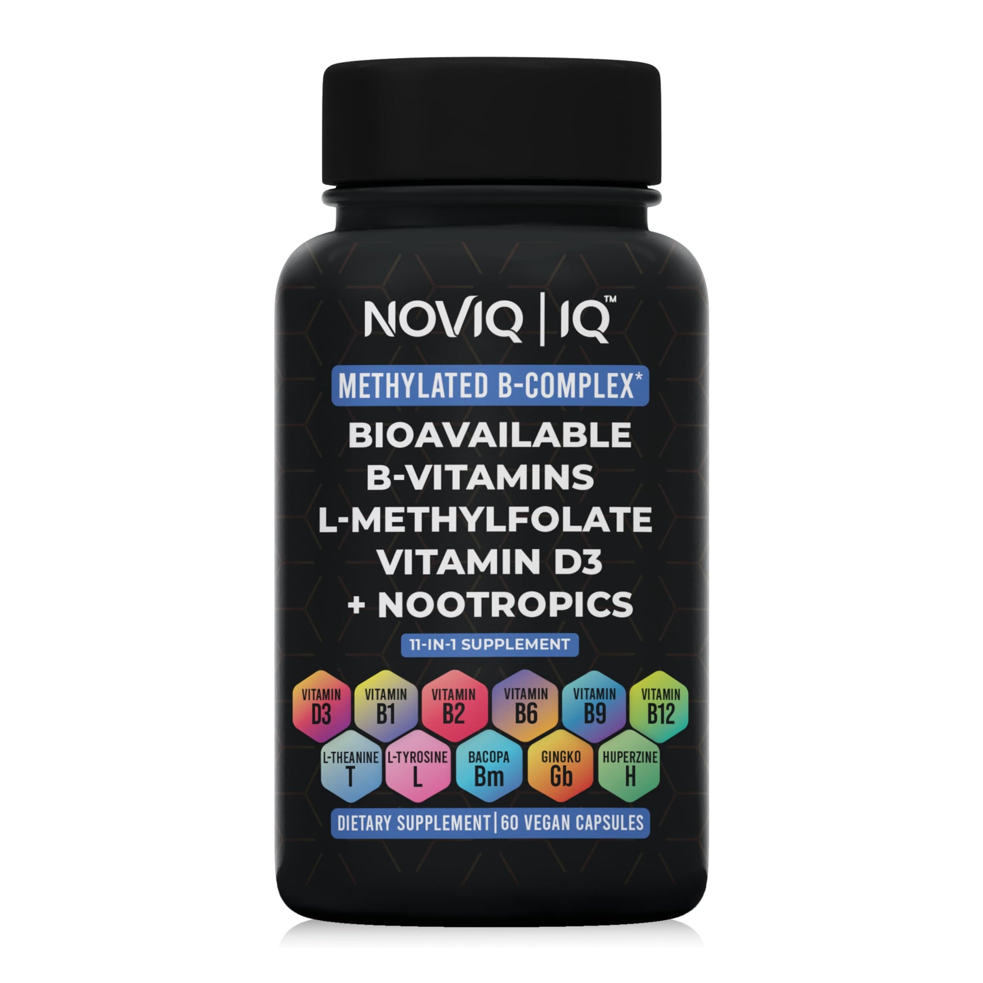 NOVIQ 11-in-1 Methylated B-Complex Supplement Capsule 60 Count