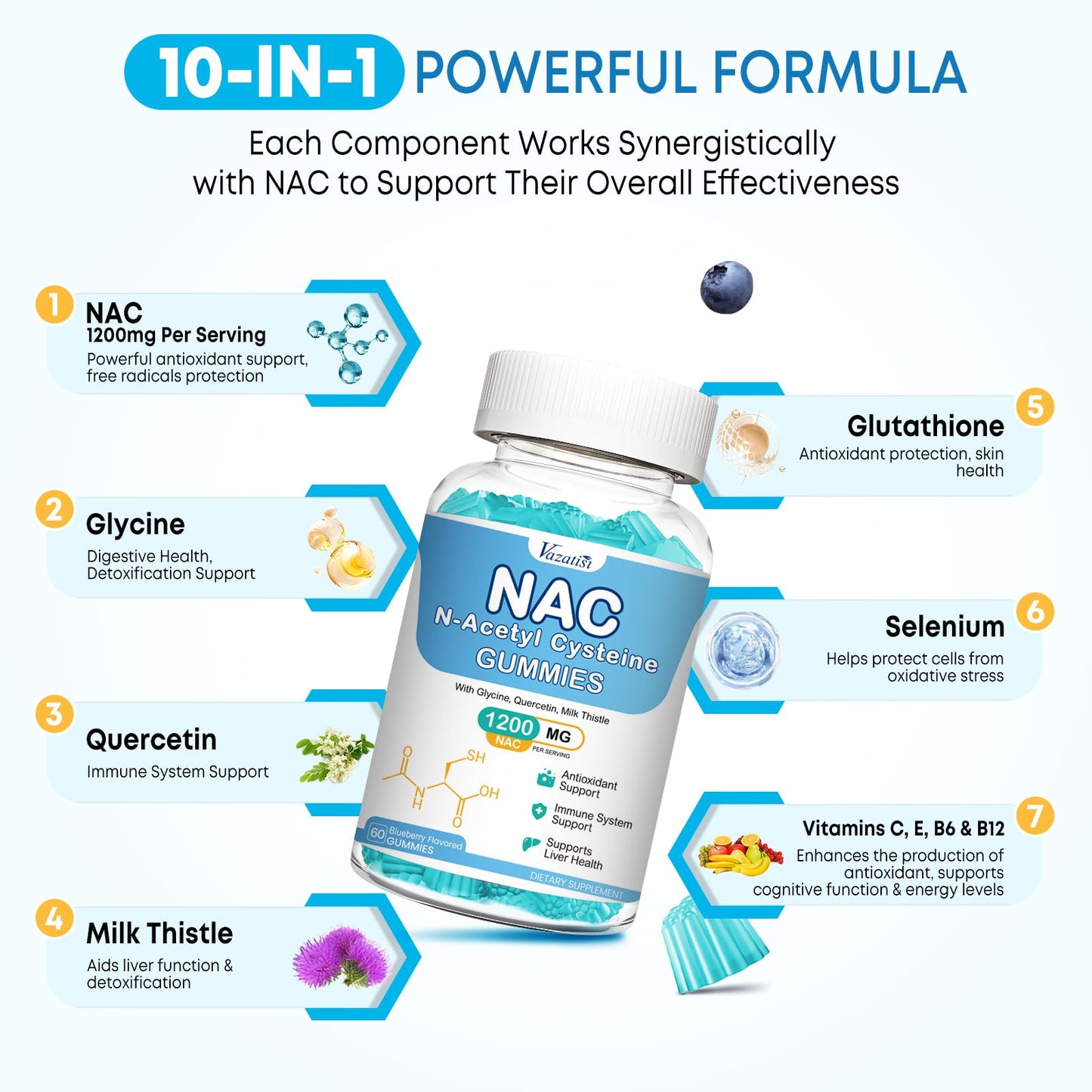 Vazatisi NAC Gummies 120 Gummies
