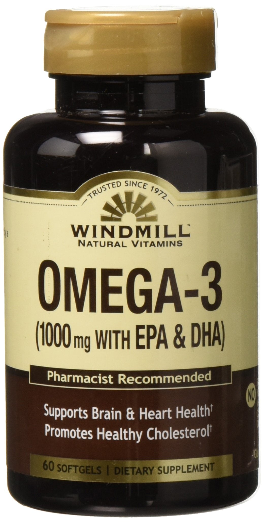 Windmill Omega-3 1000mg Softgels, 60 Count