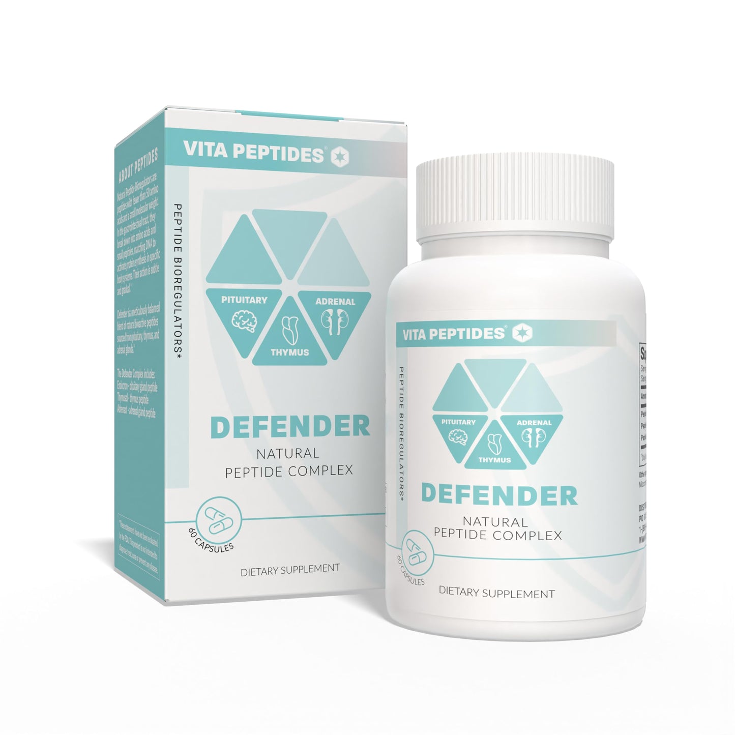 Vita Peptides Defender Natural Peptide Bioregulator Complex Capsule 60 Count