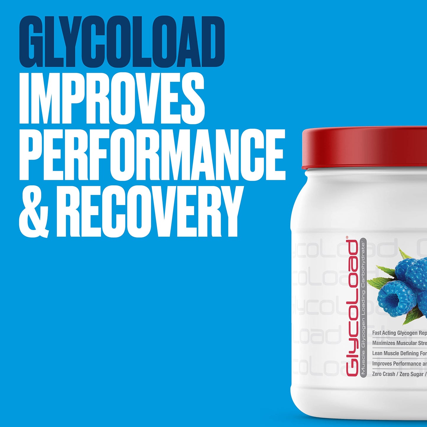 Metabolic Nutrition Glycoload 100% Micronized Cyclic Cluster Dextrin Carbohydrate Powder, Muscle Glycogen Loading Carbohydrate, Pre Intra Post Workout Supplement, Unflavored, 21.1644