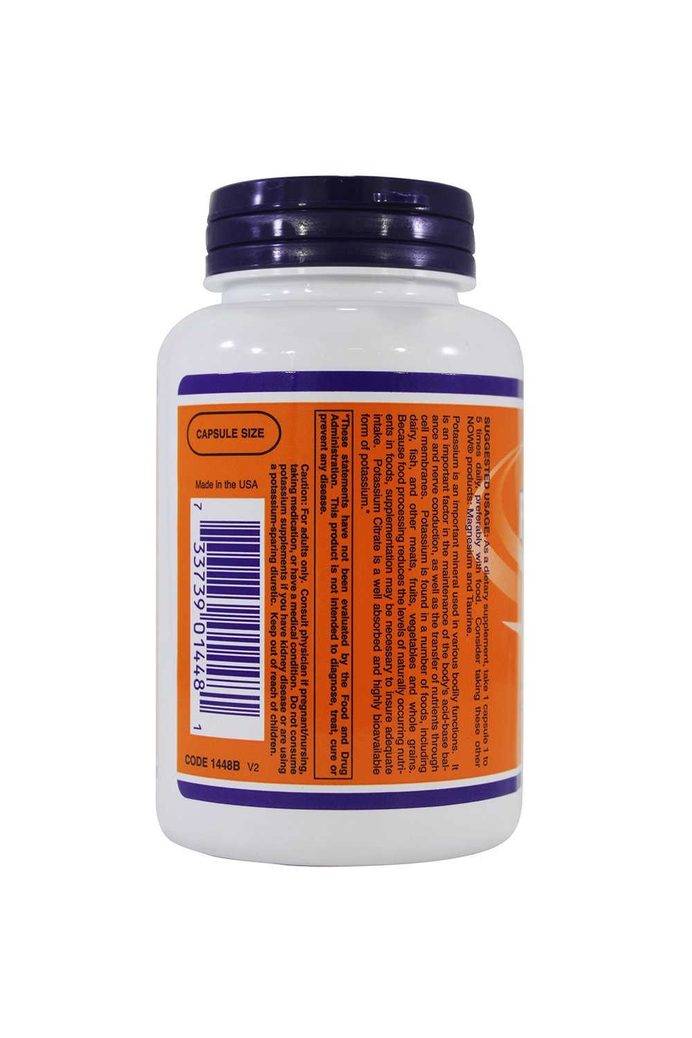 NOW Foods Potassium Citrate Essential Mineral Capsule, 720 Capsules