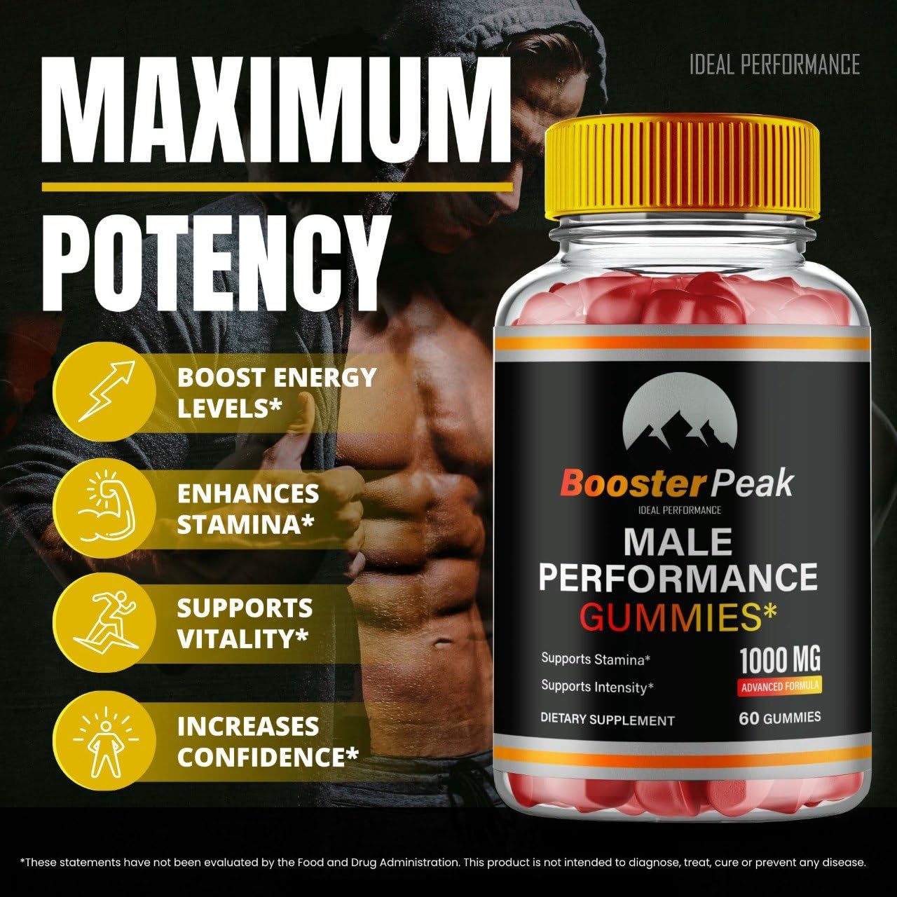 Ideal Performance Booster Peak Gummies 60 Gummies