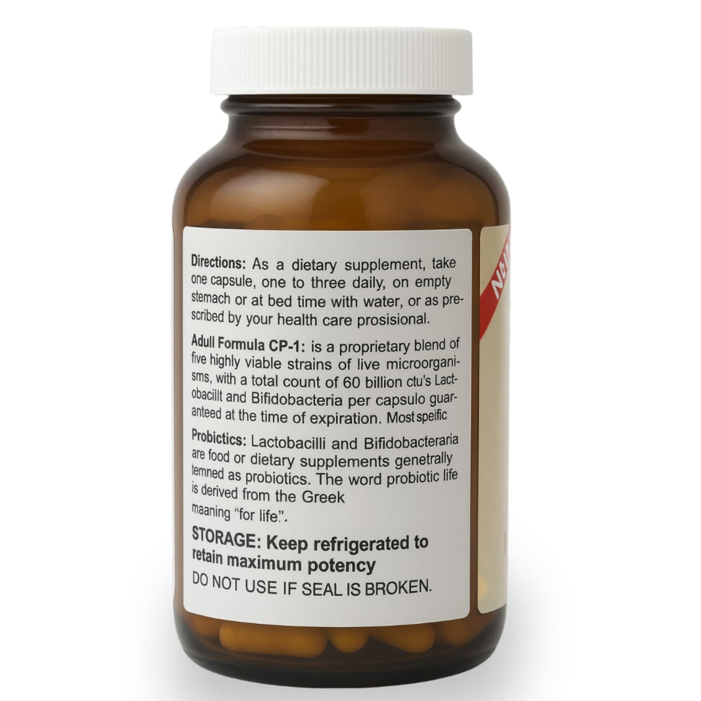 Custom Probiotics CP-1 Adult Formula Probiotic Capsule 90 Count