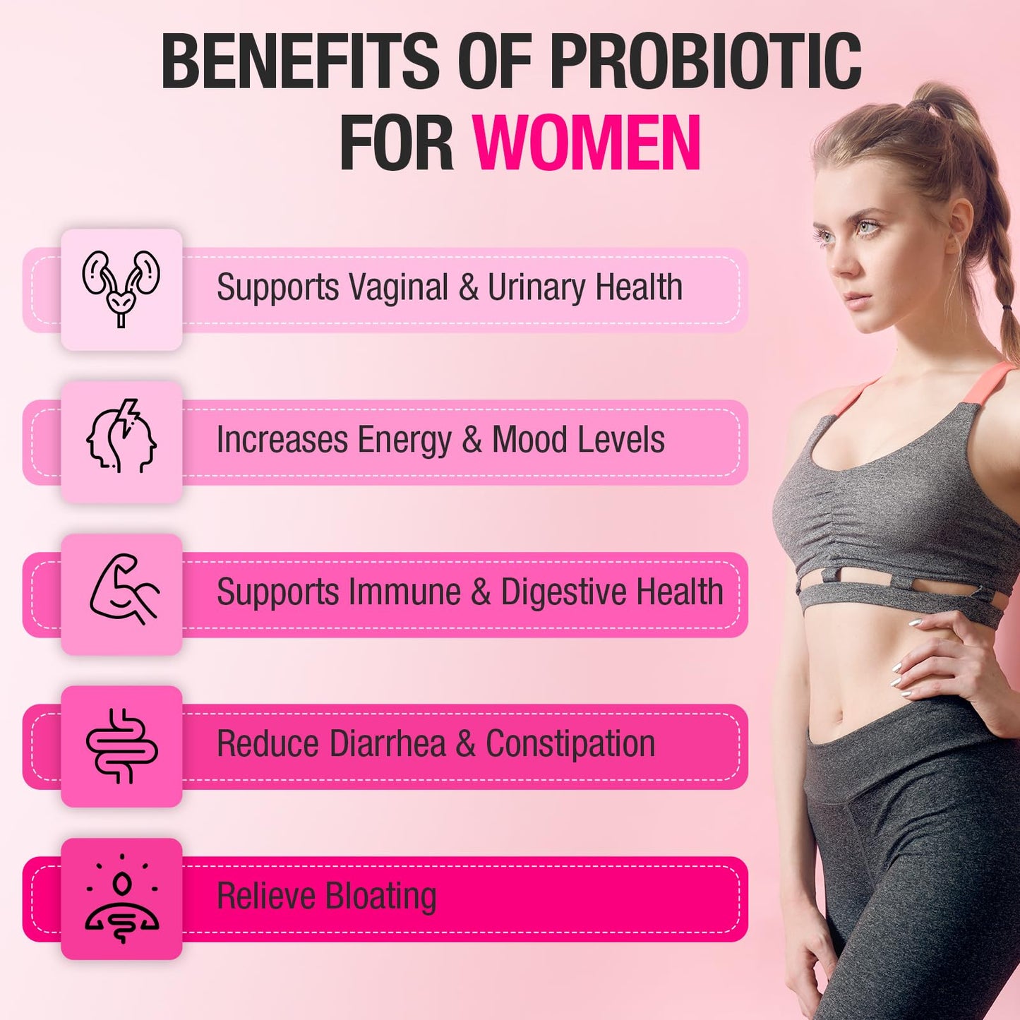 Dmeisy Vaginal Probiotics for Women Capsule 120 Count