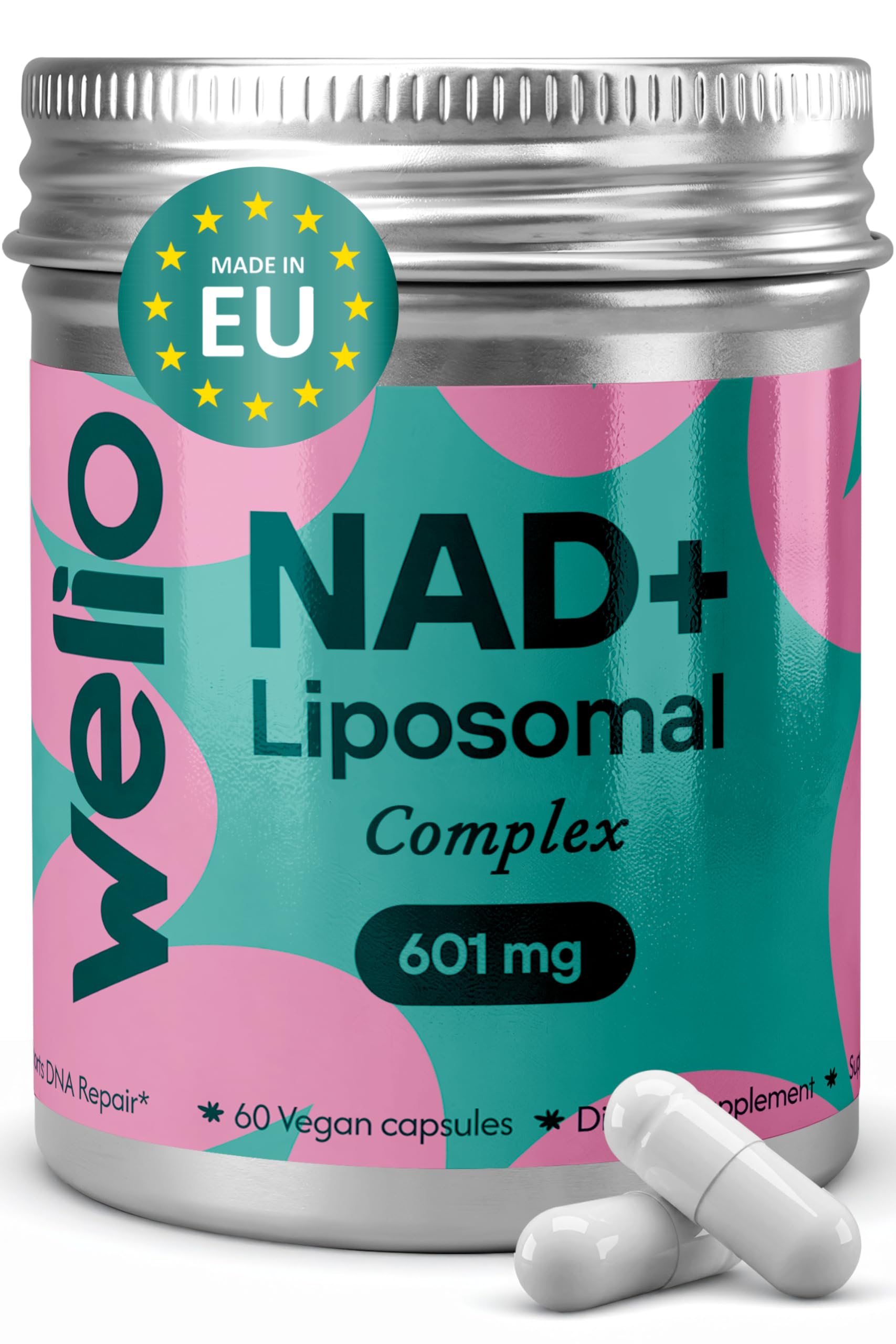 Welio Liposomal NAD Supplement 601mg Capsule, 60 Capsules