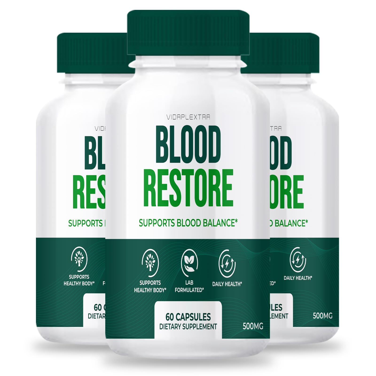 VIDAPLEXTRA Blood Restore Capsules, 180 Count
