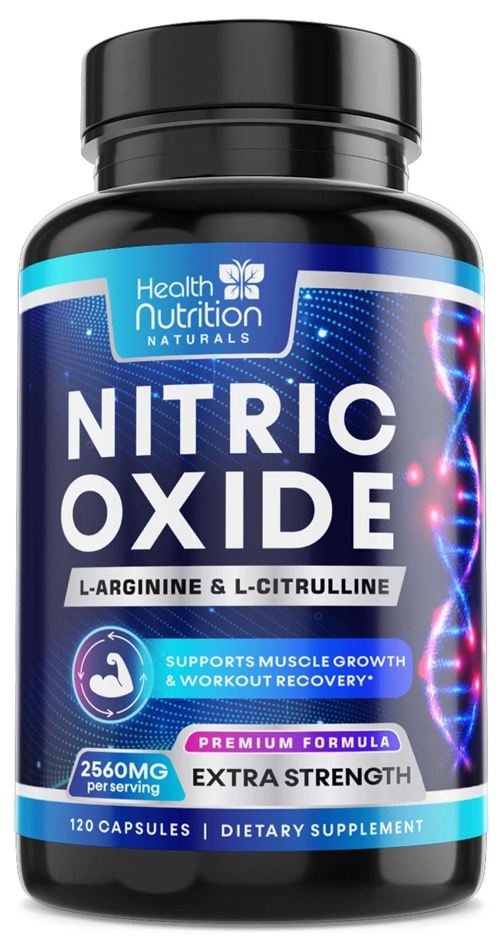 Health Nutrition Naturals Nitric Oxide Booster Extra Strength Capsules 120 Capsules