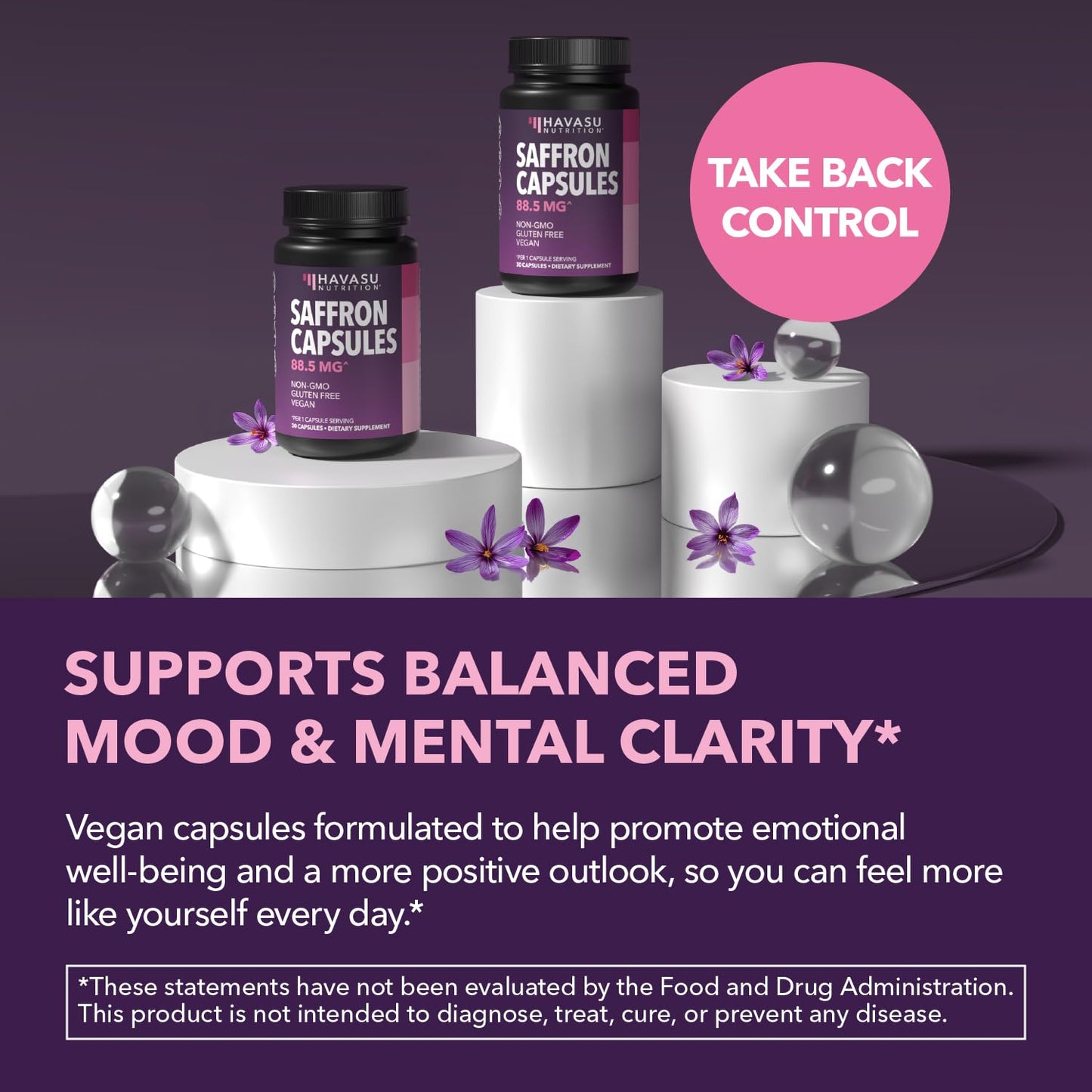 HAVASU NUTRITION Saffron Supplements Capsule, 30 Count