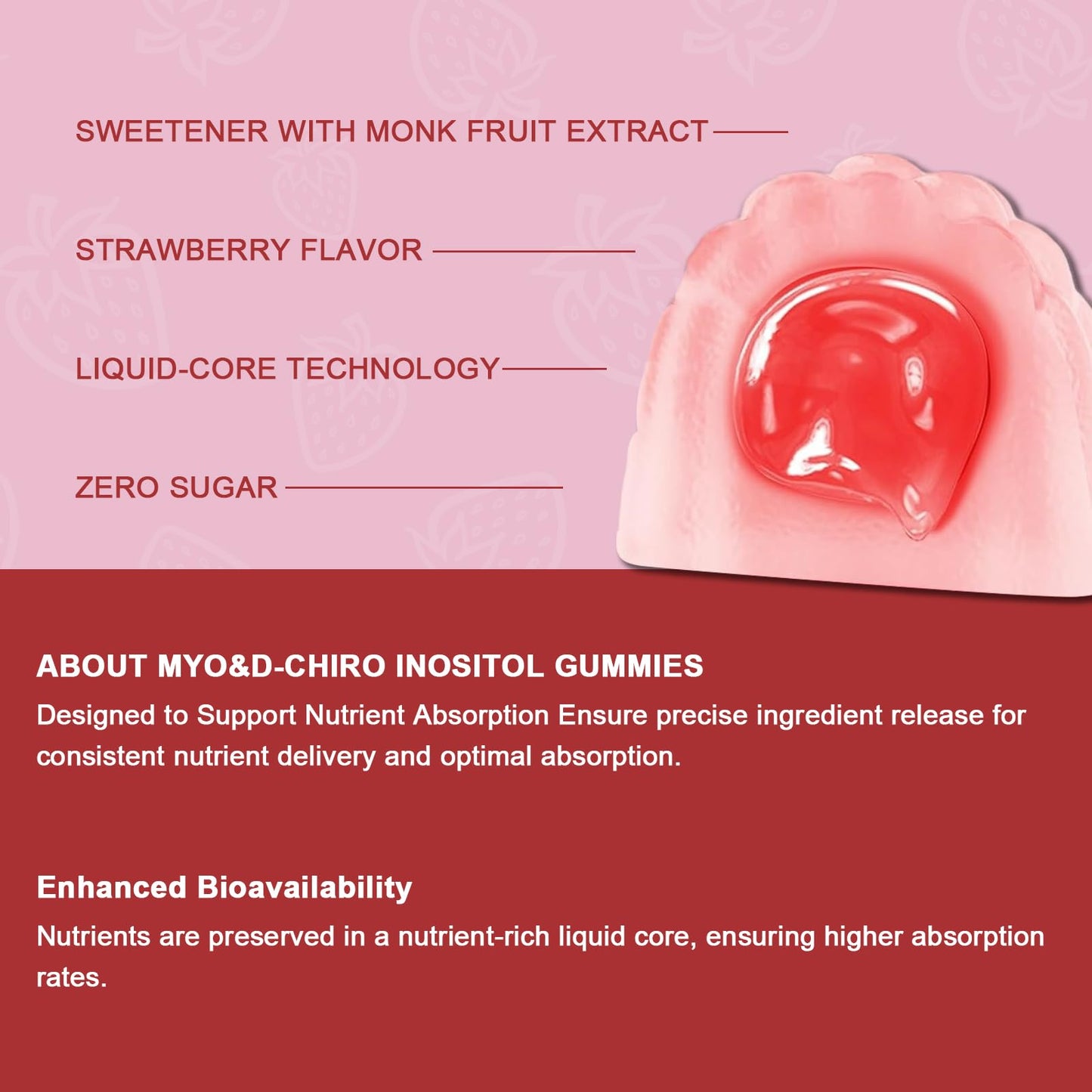 MICYDELAS Myo-Inositol & D-Chiro Inositol Gummies, 60 Gummies