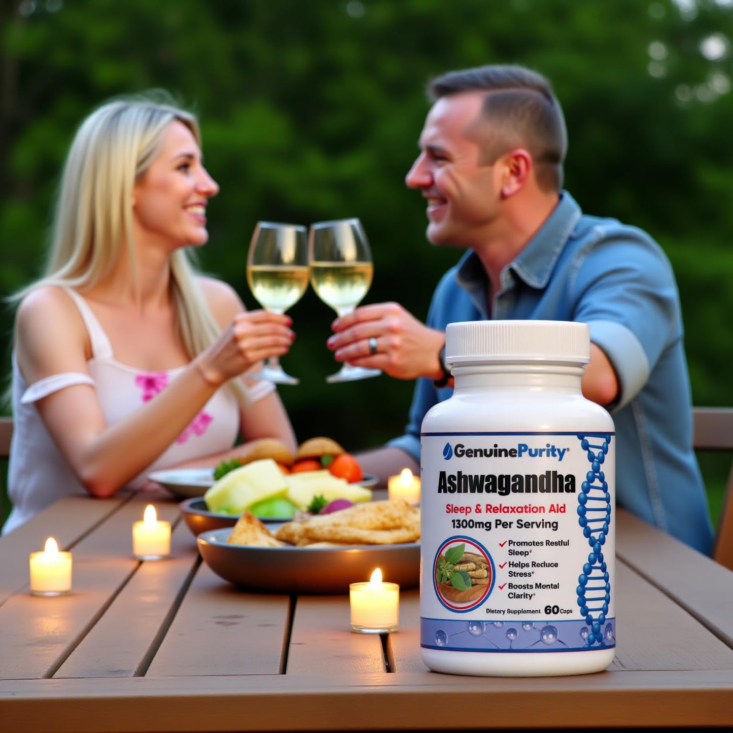 GenuinePurity Organic Ashwagandha Supplement Capsule 60 Count