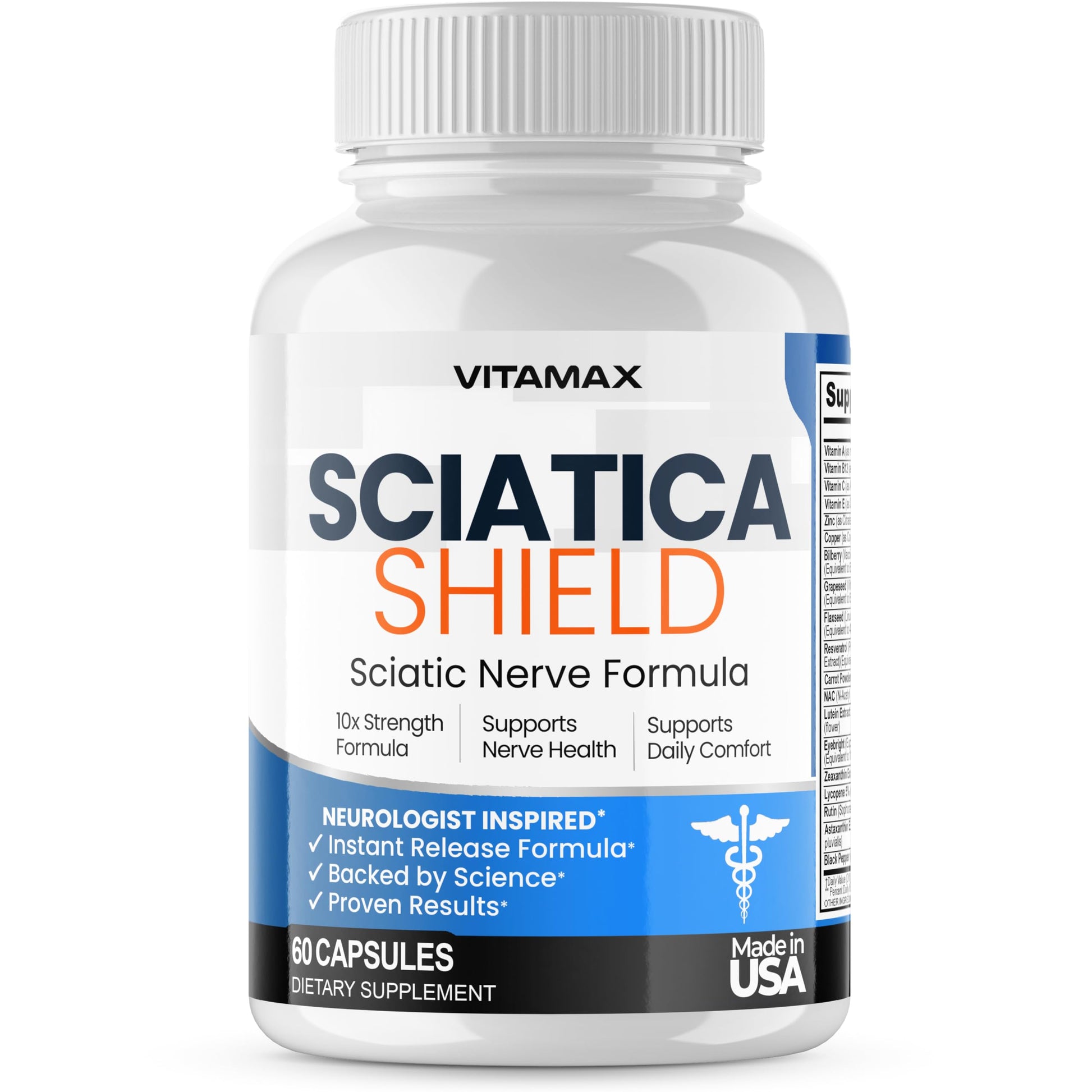 Vitamax Sciatic Nerve Health Support Supplement Capsule, 60 Count