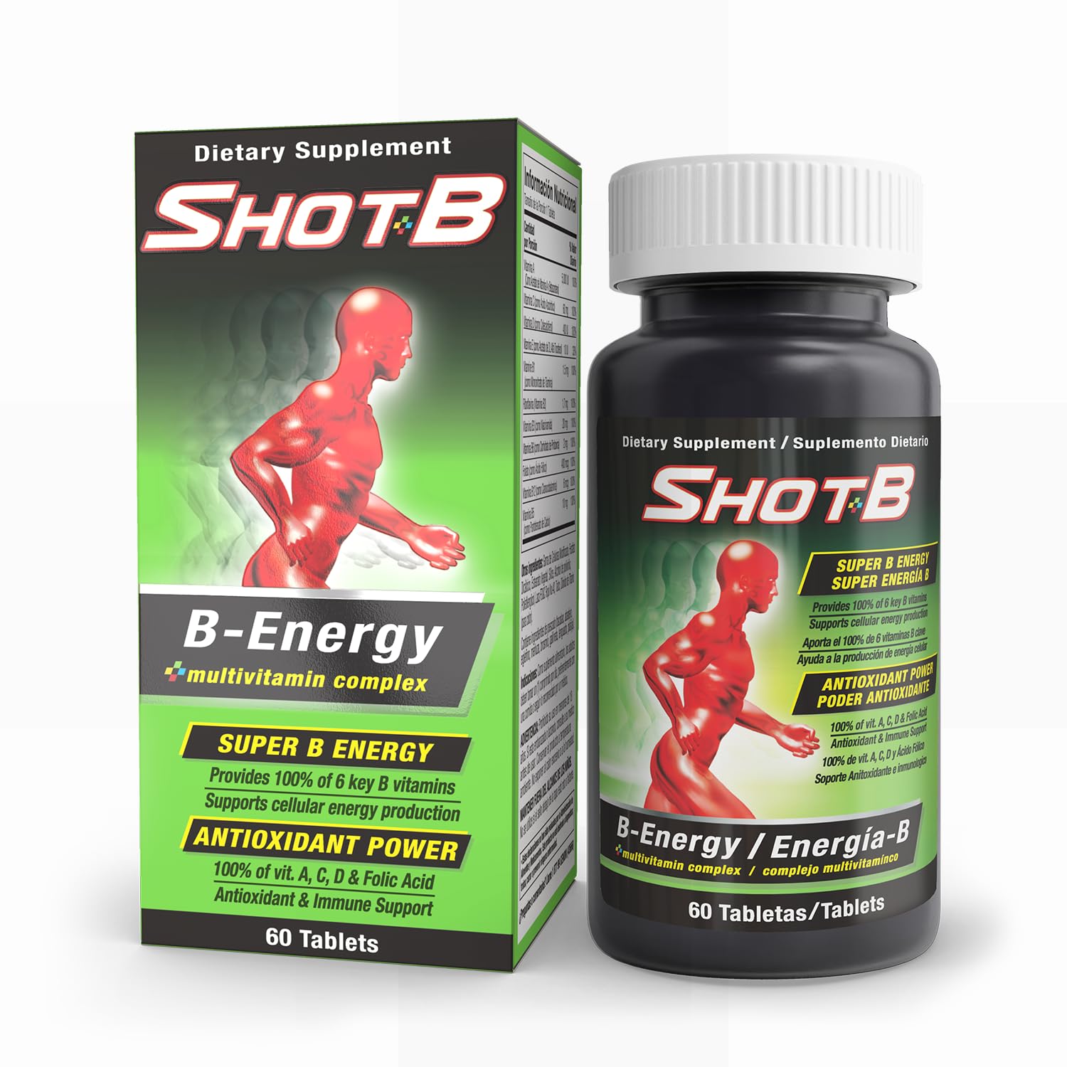 Shot B Multivitamin Complex Tablets, 60 Count