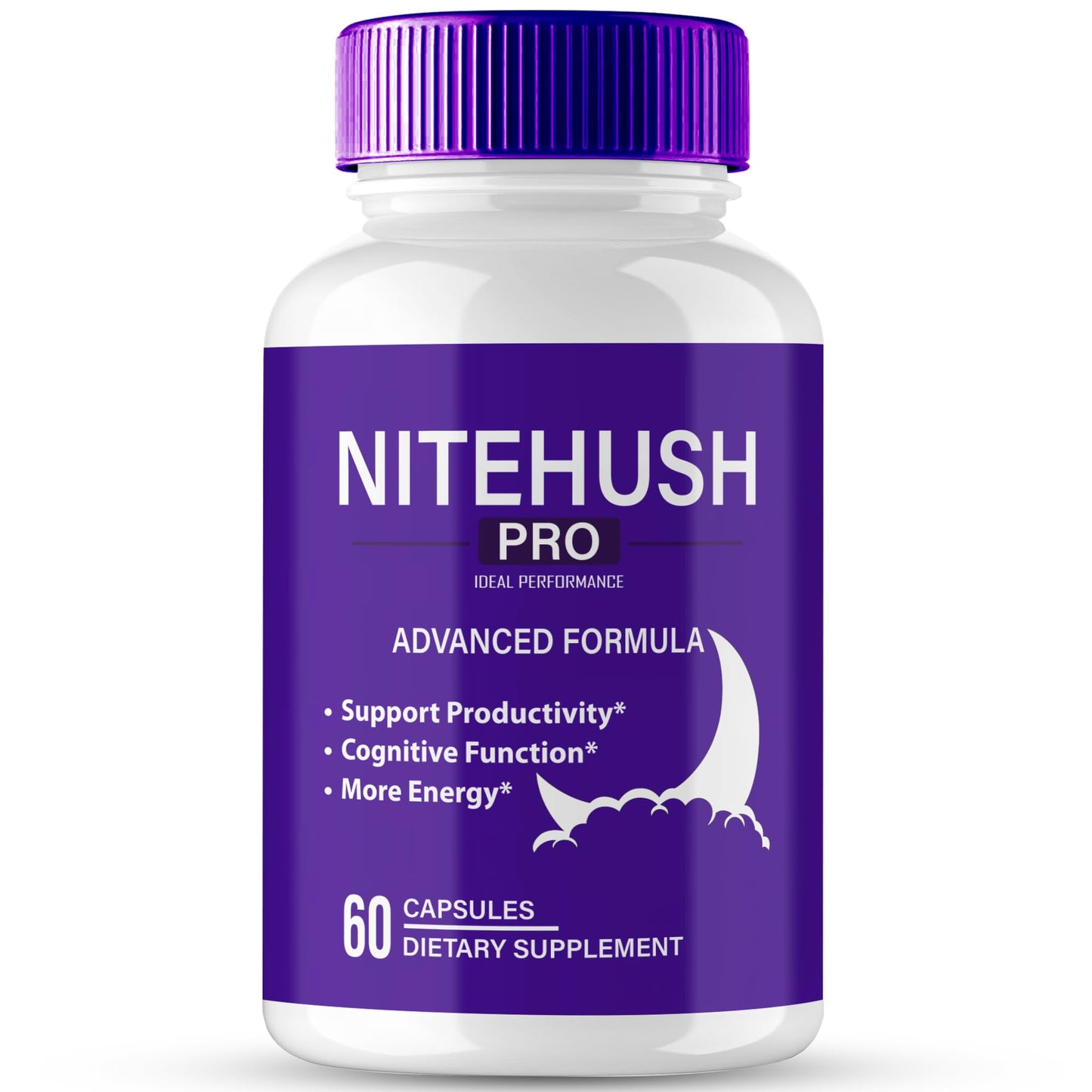IDEAL PERFORMANCE Nite Hush Pro Brain Supplements for Memory and Focus Capsules, 60 Capsules