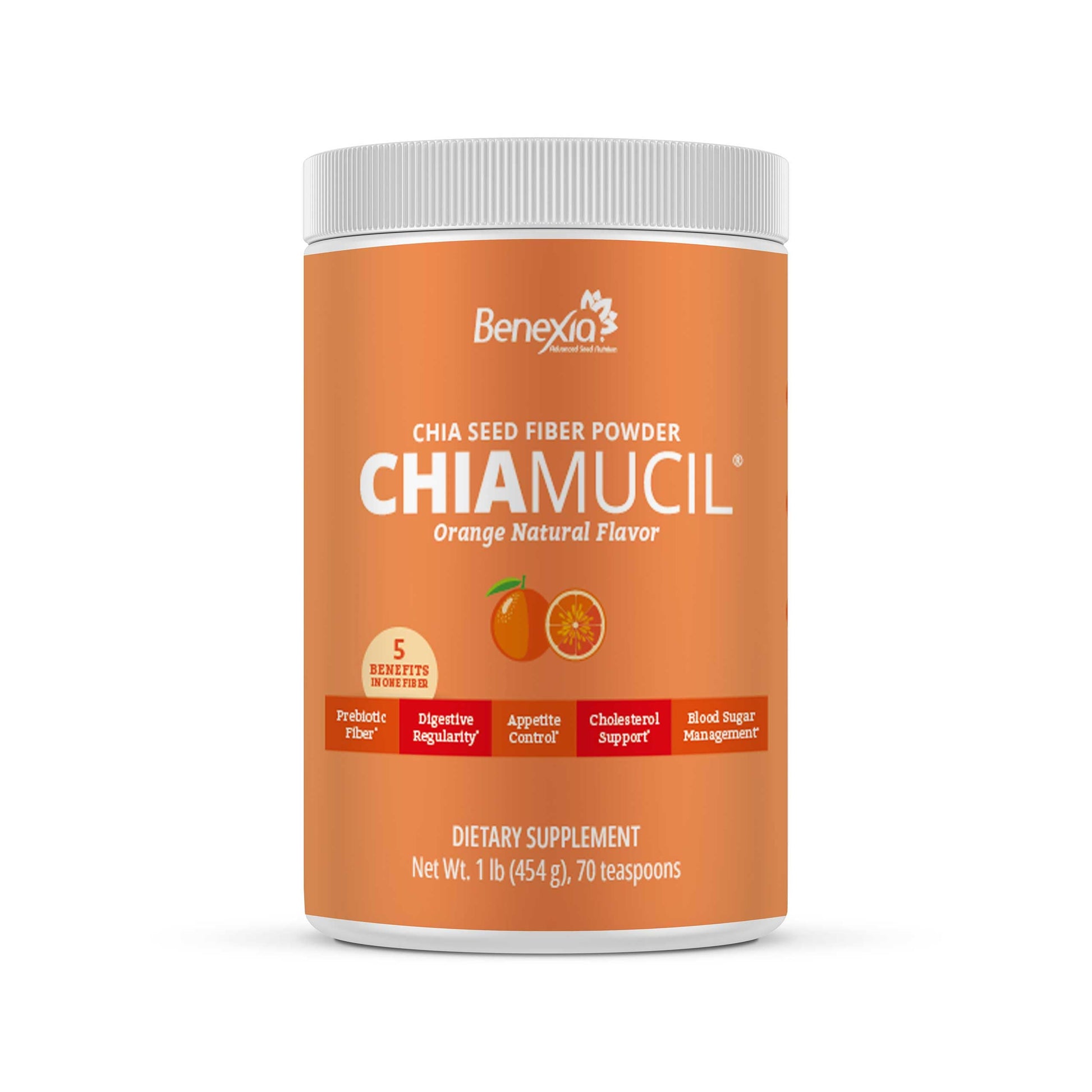 BENEXIA Chiamucil Prebiotic Chia & Inulin Fiber Powder 16