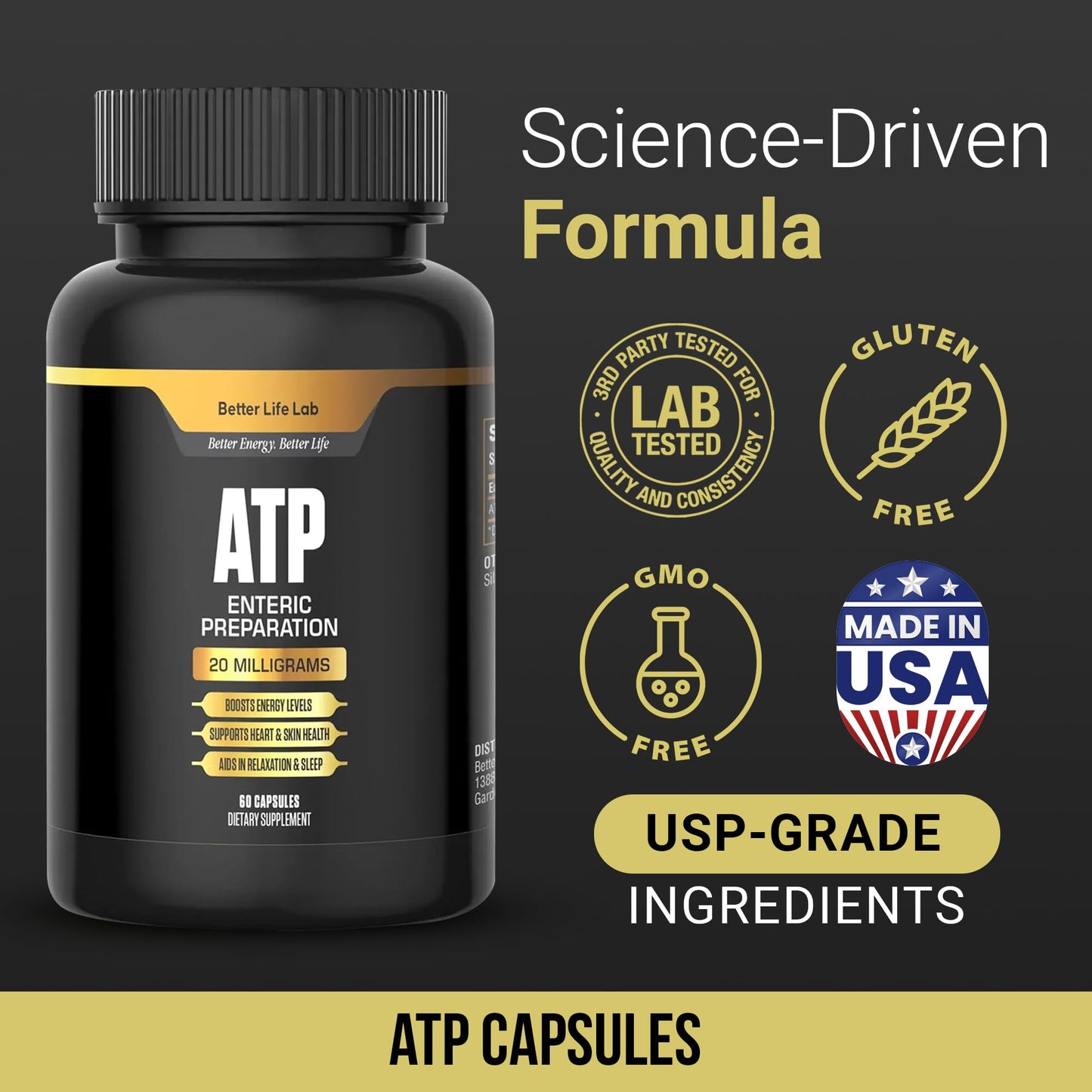 BETTER LIFE LAB ATP Supplement Capsule 60 Count