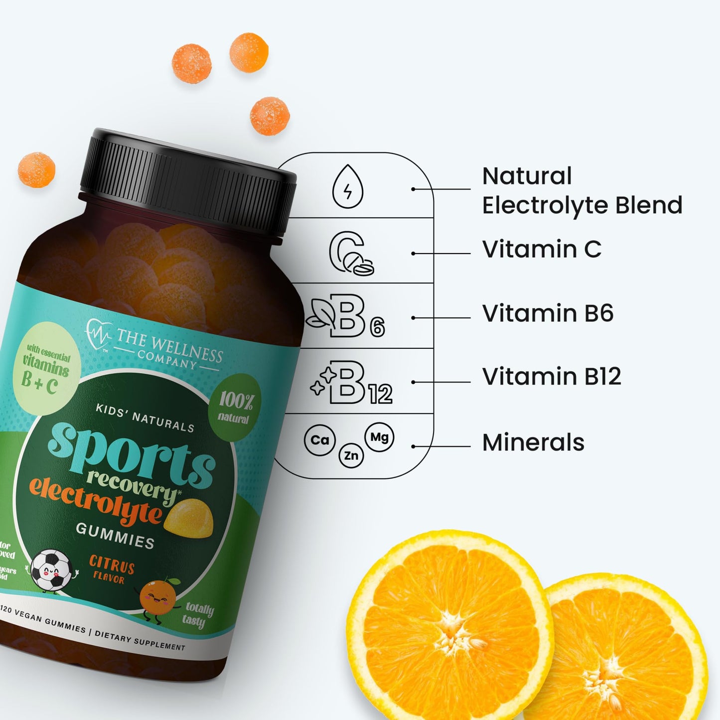 The Wellness Company Kids Naturals Sport Recovery Gummies 120 Count
