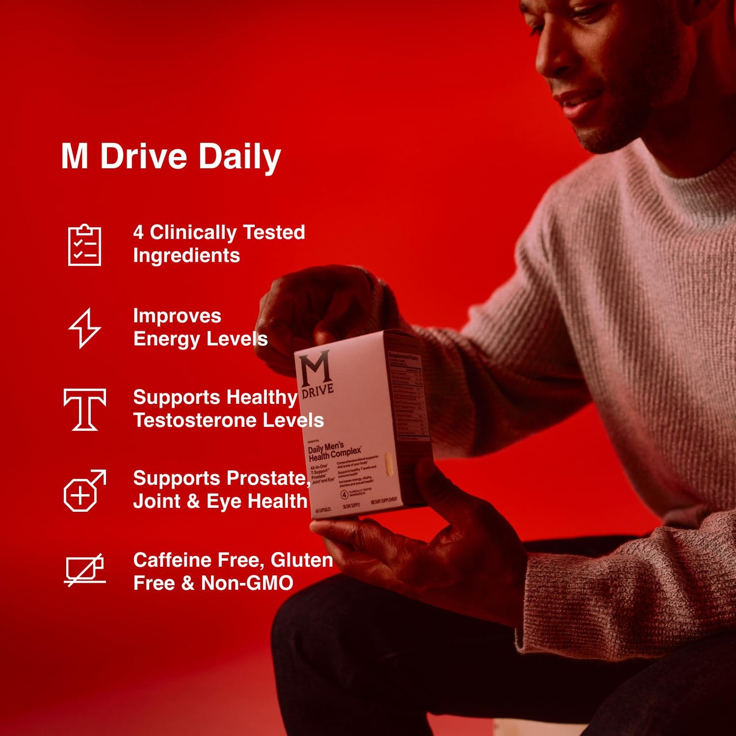 Mdrive Classic Testosterone Booster for Men Capsule 60 Count